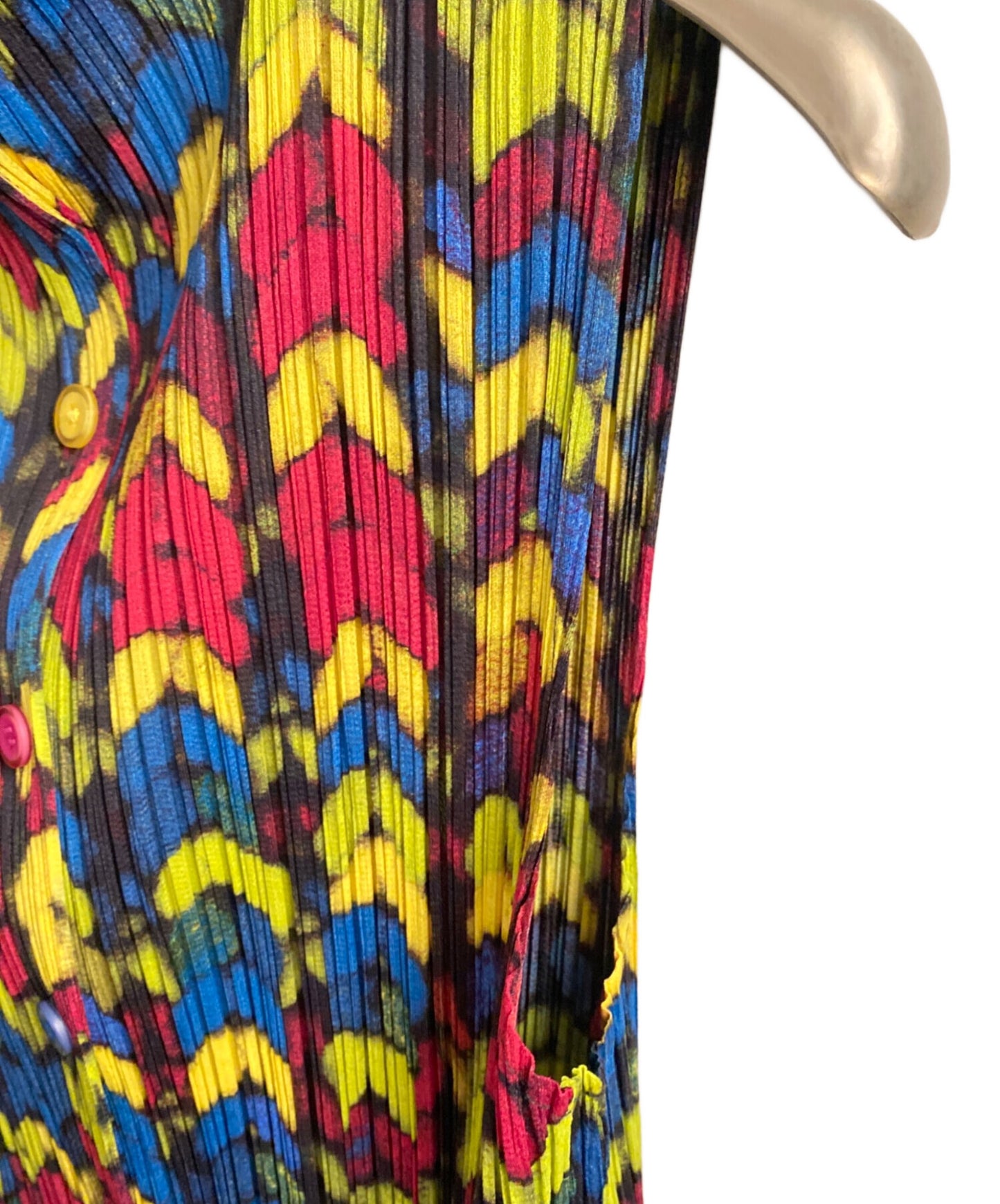 [Pre-owned] PLEATS PLEASE Floral Pleated Vest PP14-JE442