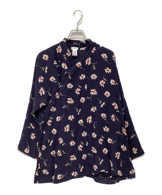 [Pre-owned] COMME des GARCONS Poly chiffon flower print china shirt RI-J023