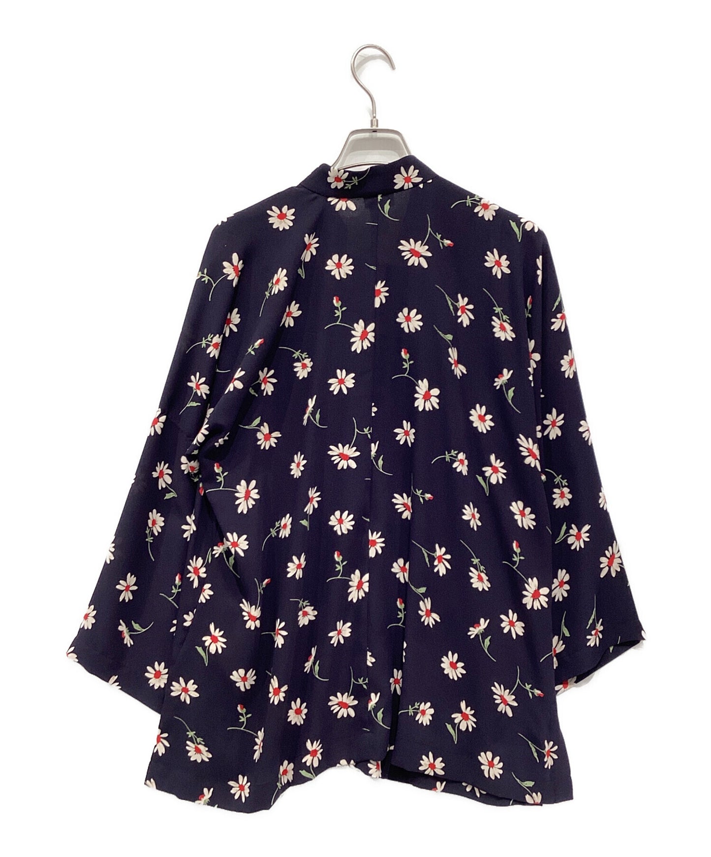 [Pre-owned] COMME des GARCONS Poly chiffon flower print china shirt RI-J023