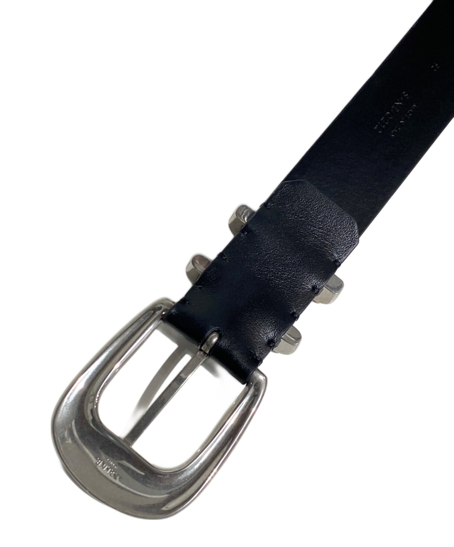 [Pre-owned] CELINE Logo-printed leather belt S-NE-0212