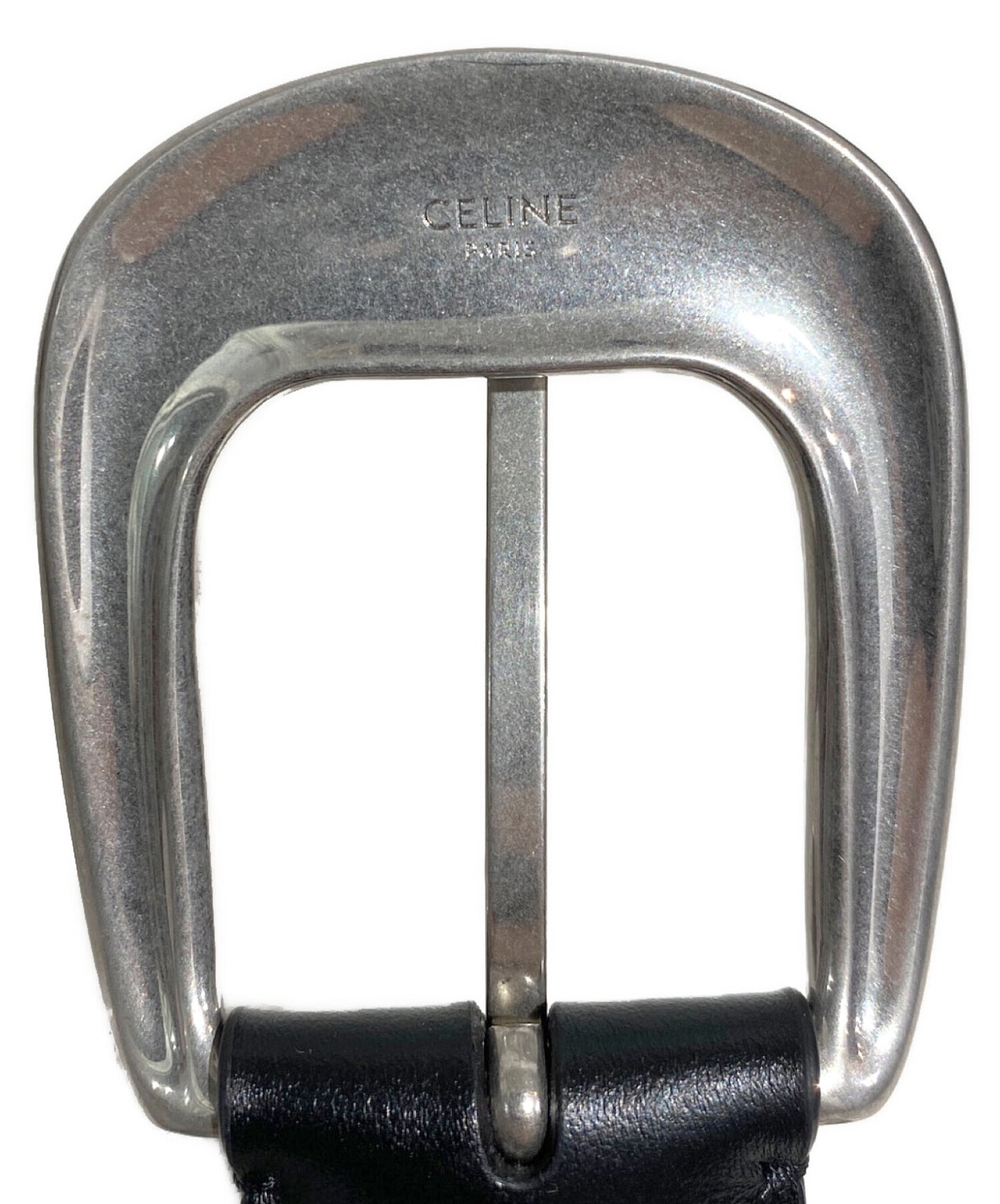 [Pre-owned] CELINE （Logo printed leather belt) S-NE-0212