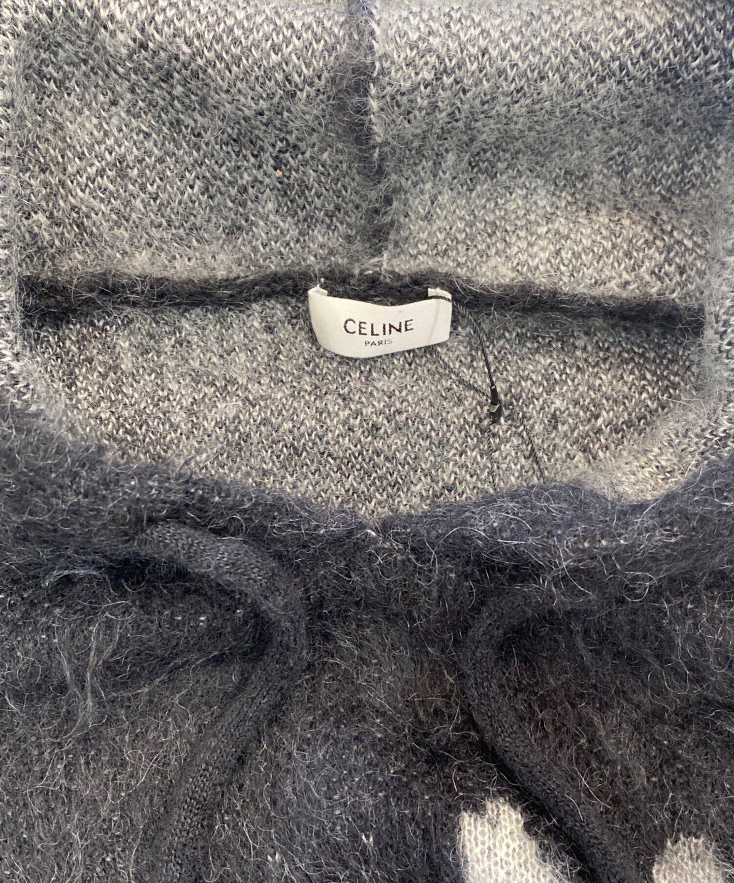 [Pre-owned] CELINE Silk mohair horse knit parka 2AC15612S