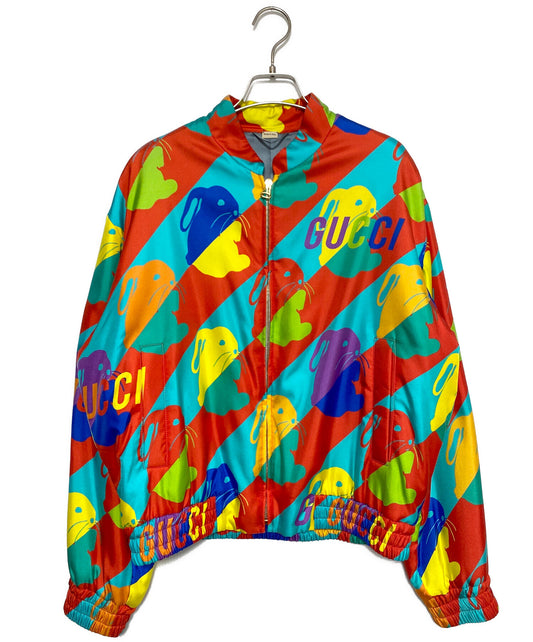 [Pre-owned] GUCCI Bunny Print Twill Zip Jacket 729479