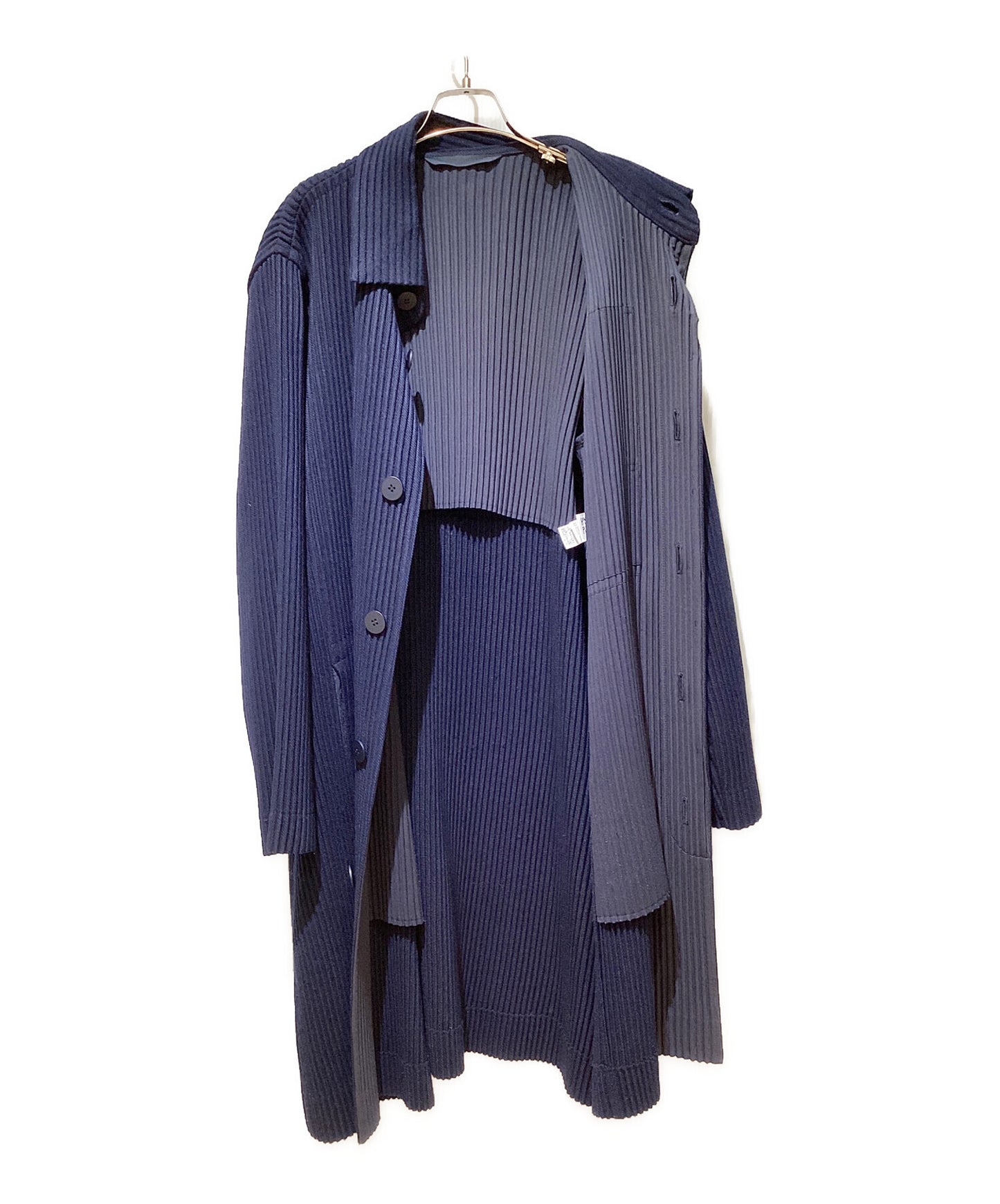 [Pre-owned] HOMME PLISSE ISSEY MIYAKE Pleats Stencil Collar Coat HP13FA315