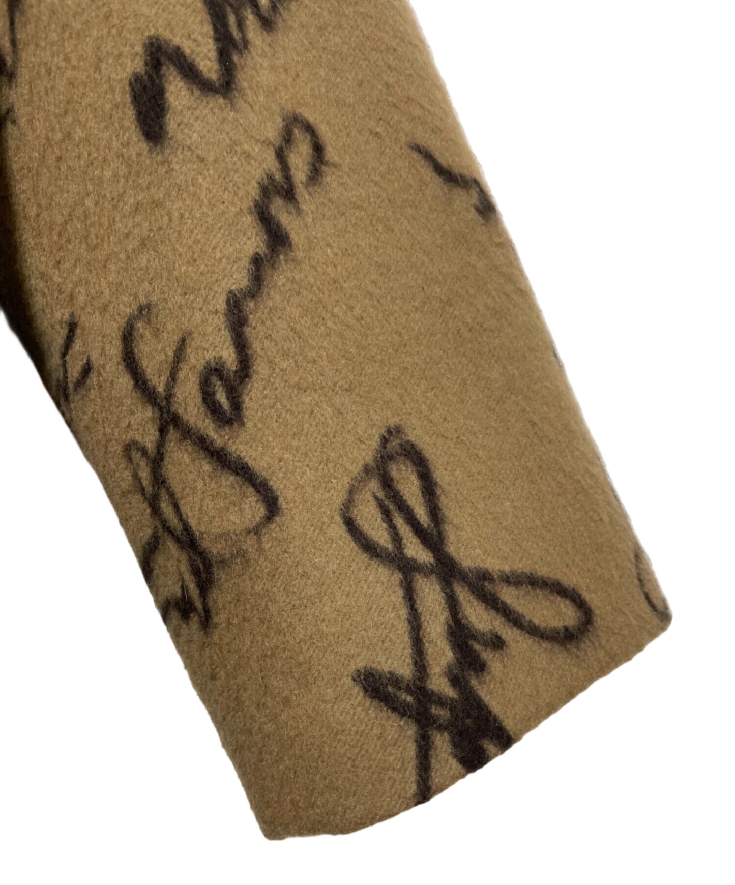 [Pre-owned] SUPREME Script Logos Wool Overcoat