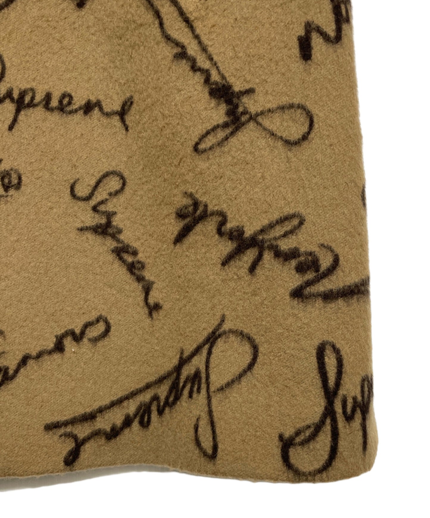 [Pre-owned] SUPREME Script Logos Wool Overcoat