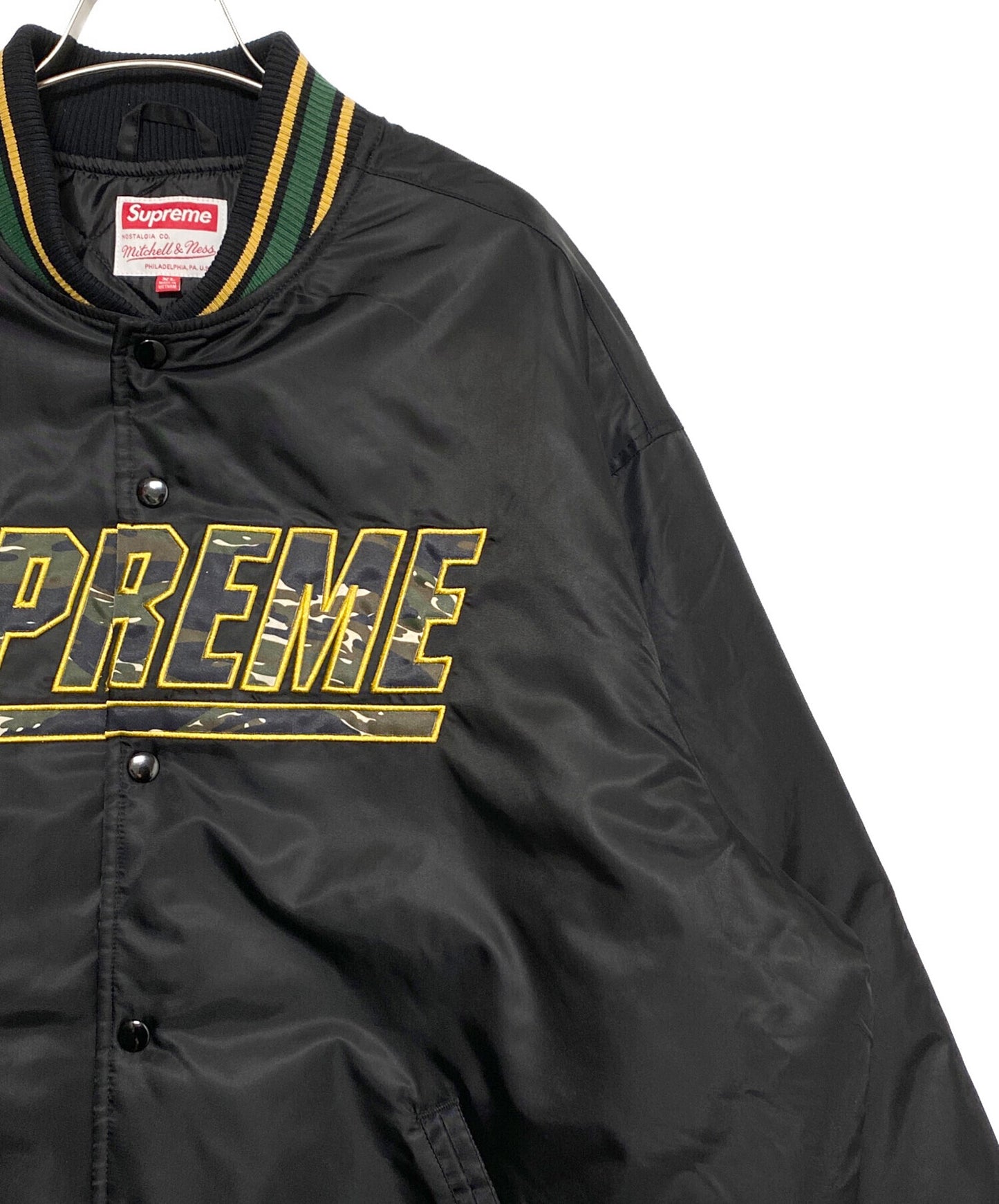 [Pre-owned] SUPREME Camo Logo Varsity Jacket