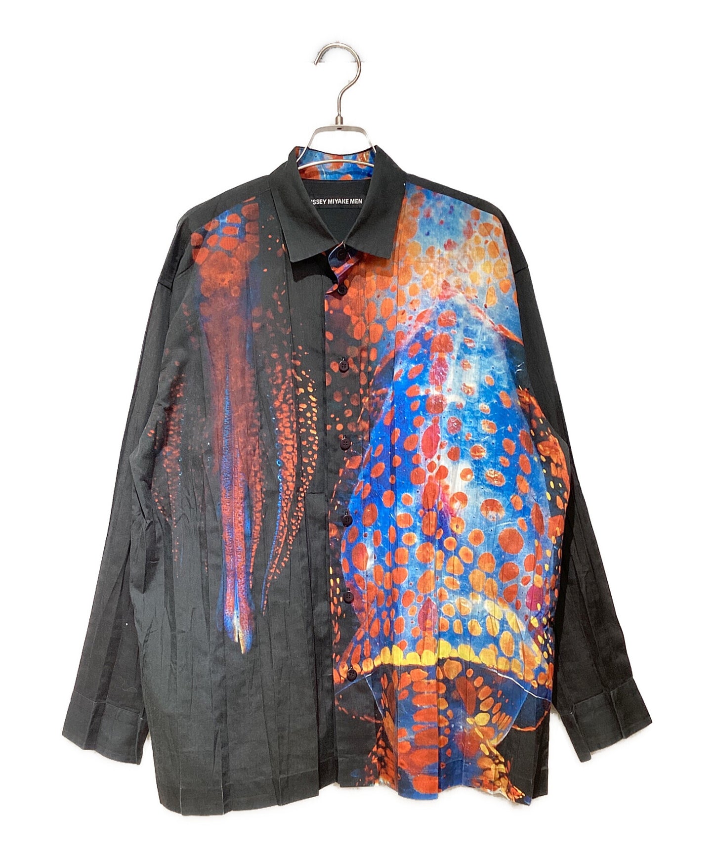 [Pre-owned] ISSEY MIYAKE MEN Pleated printed shirt ME51FJ184