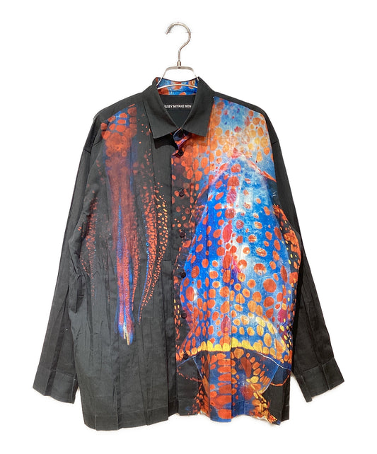 [Pre-owned] ISSEY MIYAKE MEN Pleated printed shirt ME51FJ184