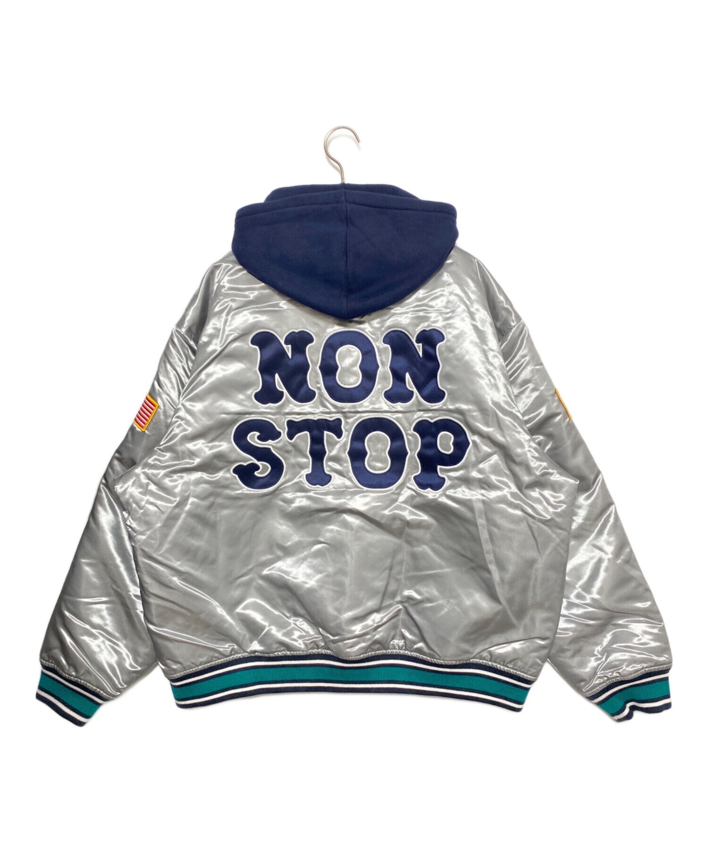 [Pre-owned] SUPREME Satin Hooded Varsity Jacket