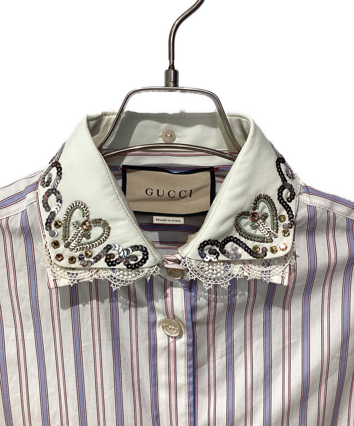 [Pre-owned] GUCCI Striped Shirt Dress 691499 ZAI77