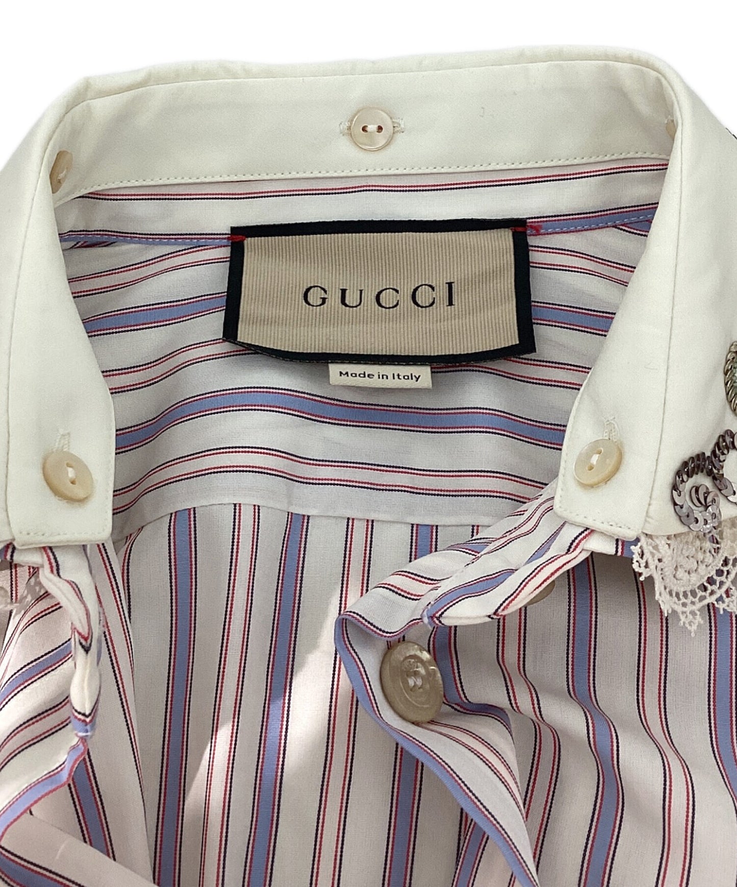 [Pre-owned] GUCCI Striped Shirt Dress 691499 ZAI77