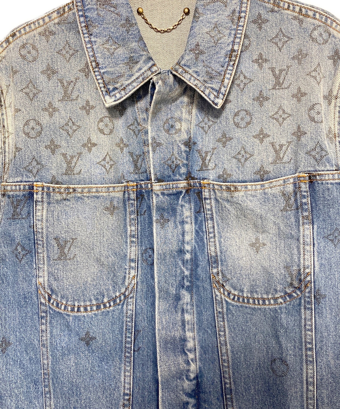 [Pre-owned] LOUIS VUITTON Monogram Denim Jacket RM202 YIE HJA71W
