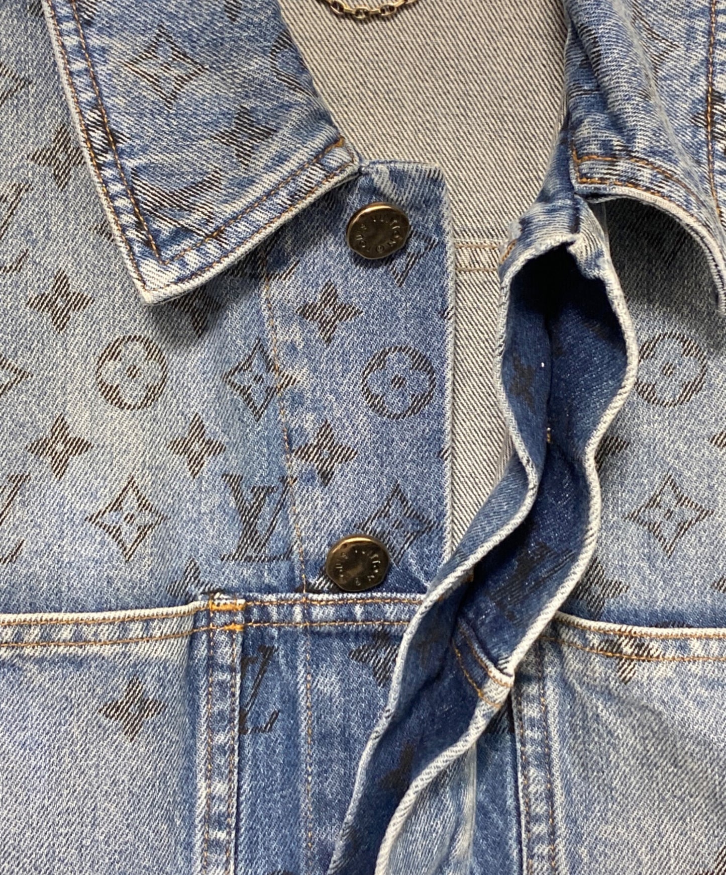 [Pre-owned] LOUIS VUITTON Monogram Denim Jacket RM202 YIE HJA71W
