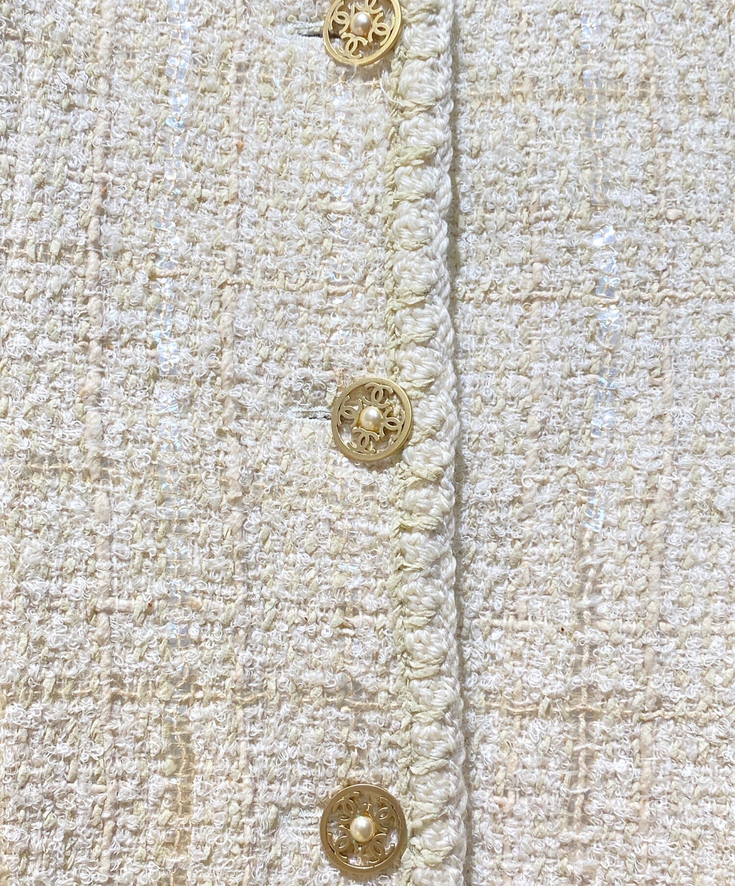 [Pre-owned] CHANEL Sequined Tweed Jacket P18677V10546