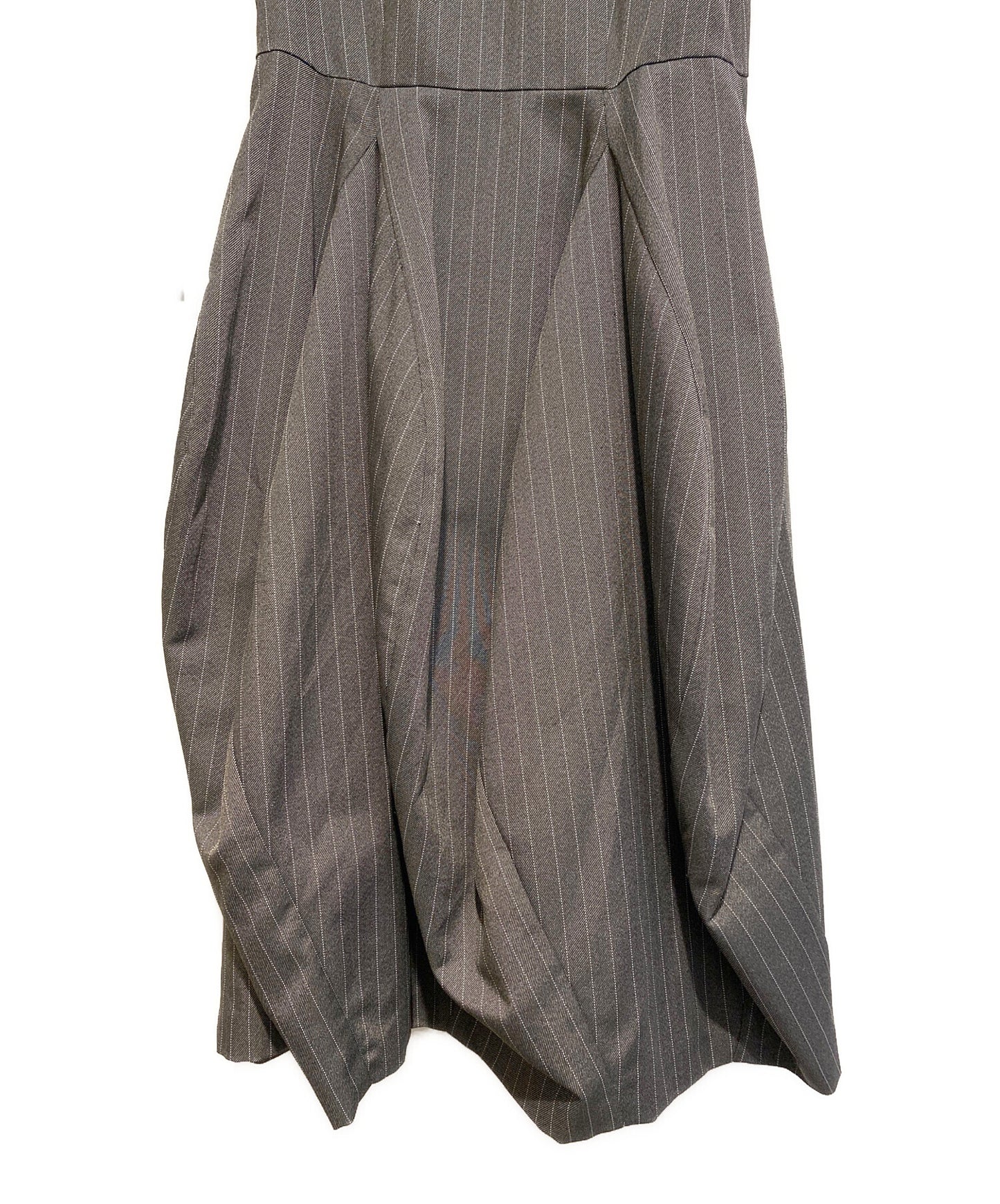 [Pre-owned] COMME des GARCONS COMME des GARCONS 24SS Pinstripe balloon dress RM-O003/AD2023