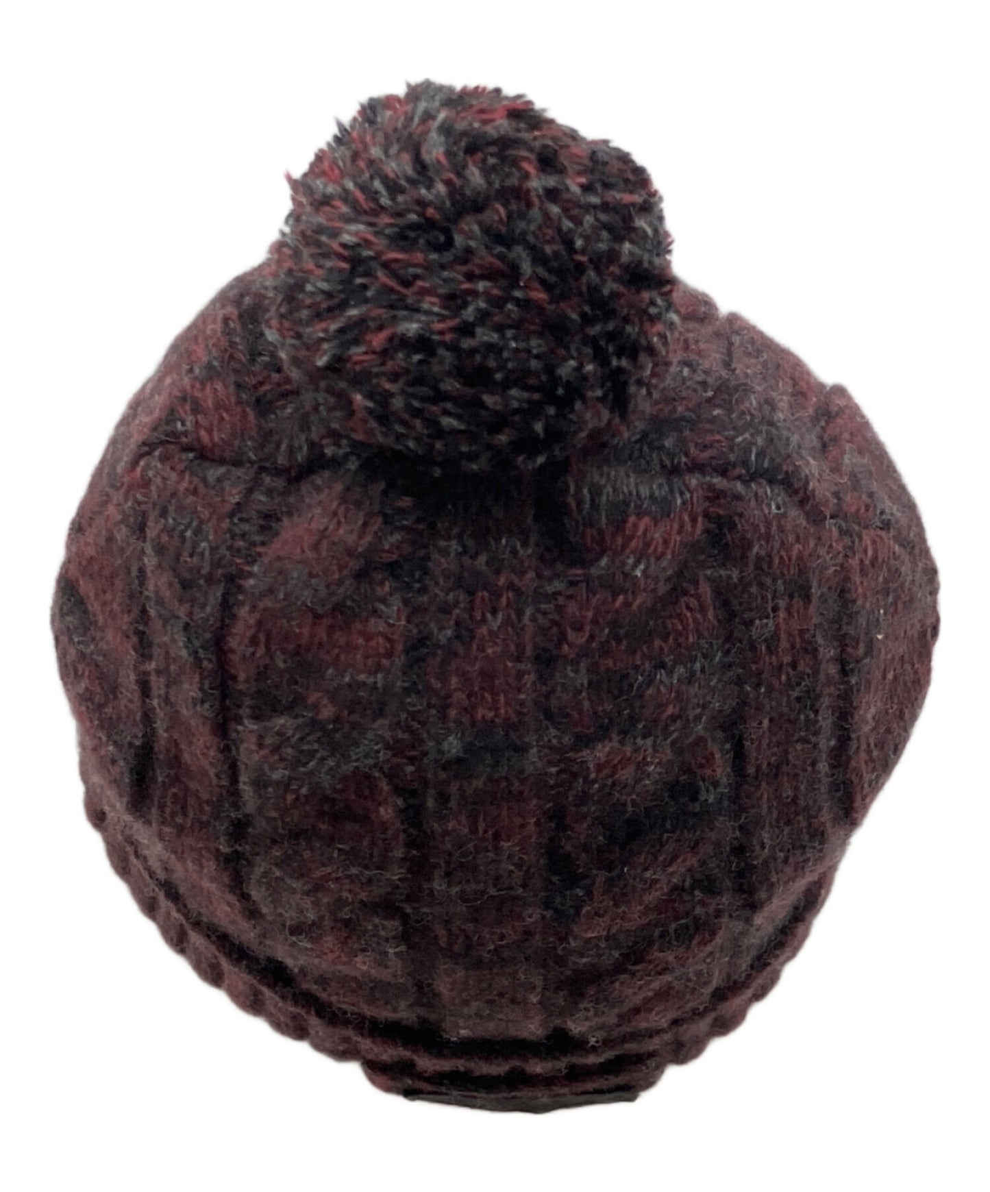 [Pre-owned] PRADA Wool Blend Ribbed Knit Beanie/Knit Hat/Logo Knit Hat UMD238.