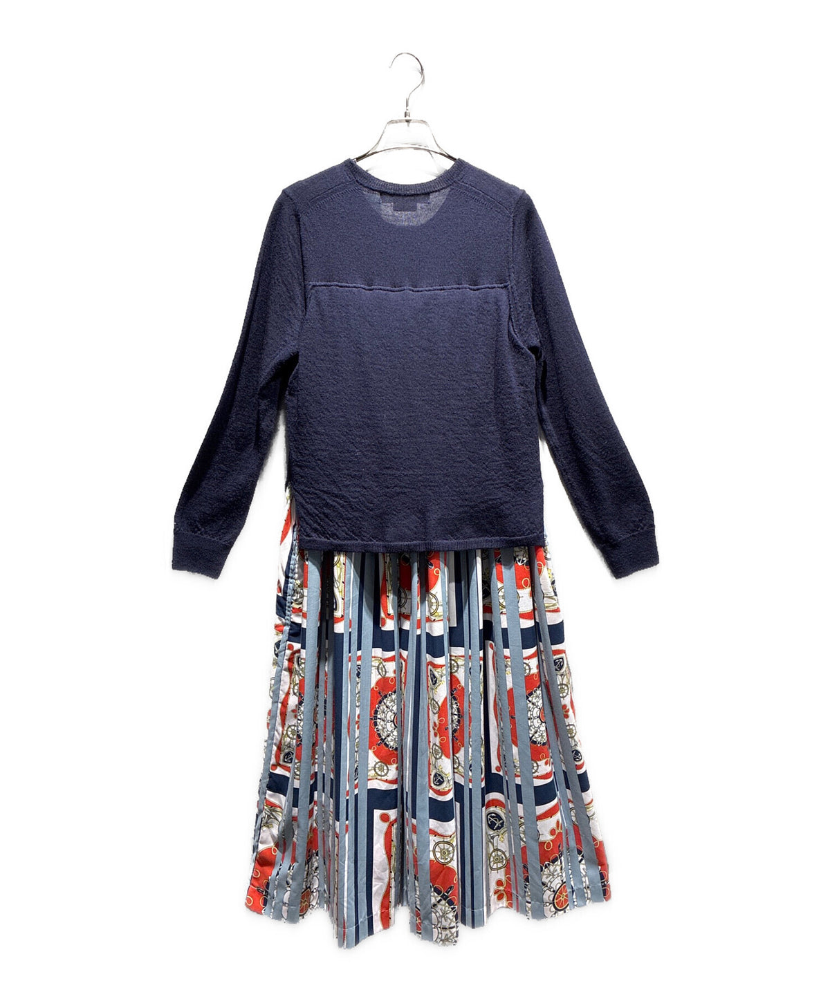 [Pre-owned] COMME des GARCONS COMME des GARCONS Cardigan-Style Docking Dress / Long-Sleeve Dress / Pleated Dress / RT-O024 RT-O024