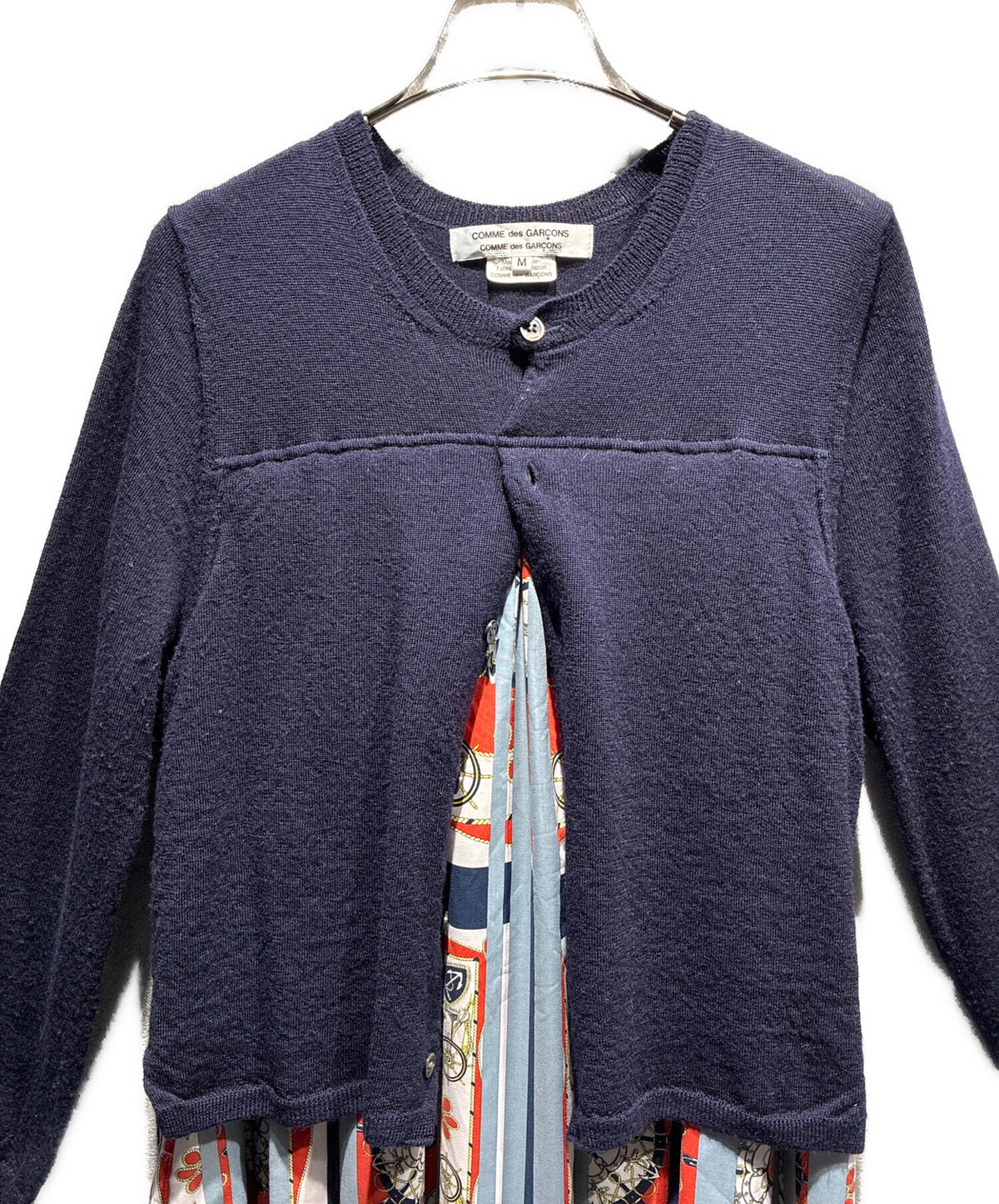 [Pre-owned] COMME des GARCONS COMME des GARCONS Cardigan-Style Docking Dress / Long-Sleeve Dress / Pleated Dress / RT-O024 RT-O024