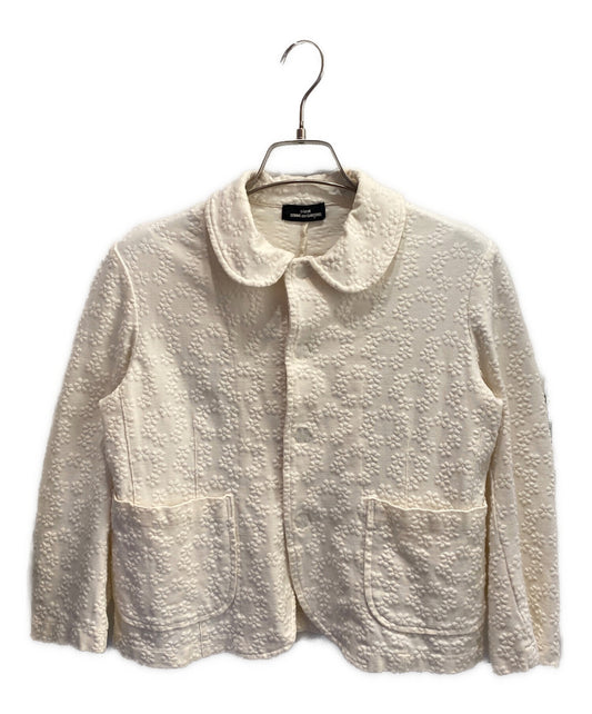 [Pre-owned] tricot COMME des GARCONS Floral Jacquard Round-Collar Jacket / Jacquard Jacket / Peplum Jacket TC-T019
