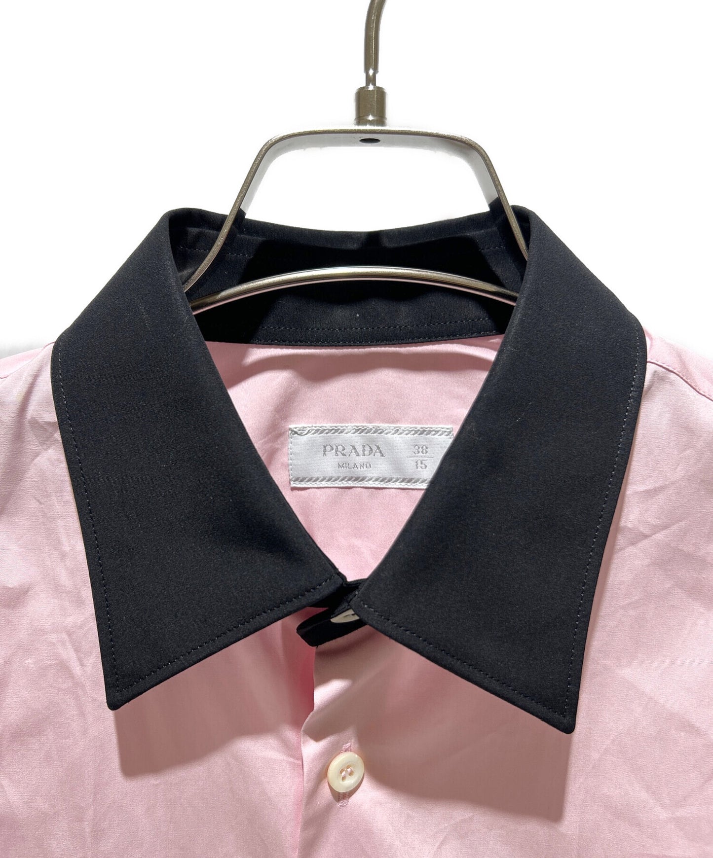 [Pre-owned] PRADA Cleric Shirt/Regular Collar Shirt/Long Sleeve Shirt/Long Sleeve Shirt UCN521 S232 14JW