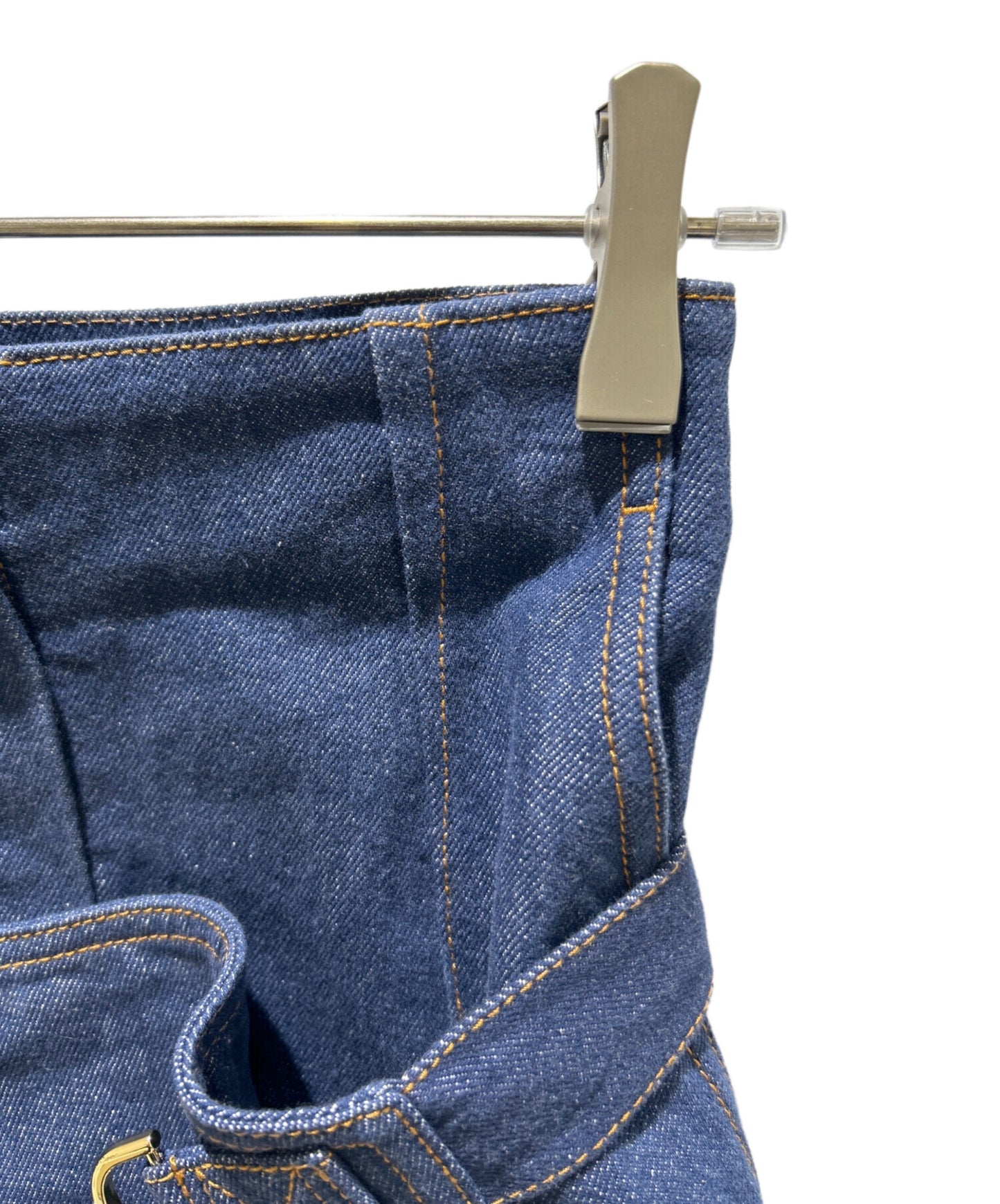 [Pre-owned] FENDI Layered Denim Skirts/Mini Skirts/Belted Skirts FLQ553