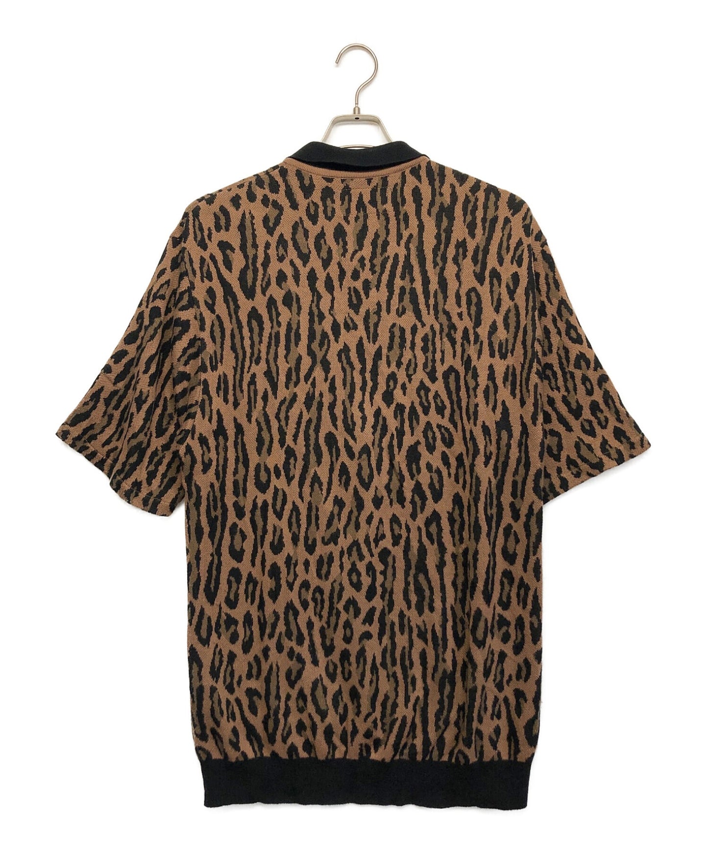 Wacko Maria Leopard 니트 Jaquard Polo 셔츠
