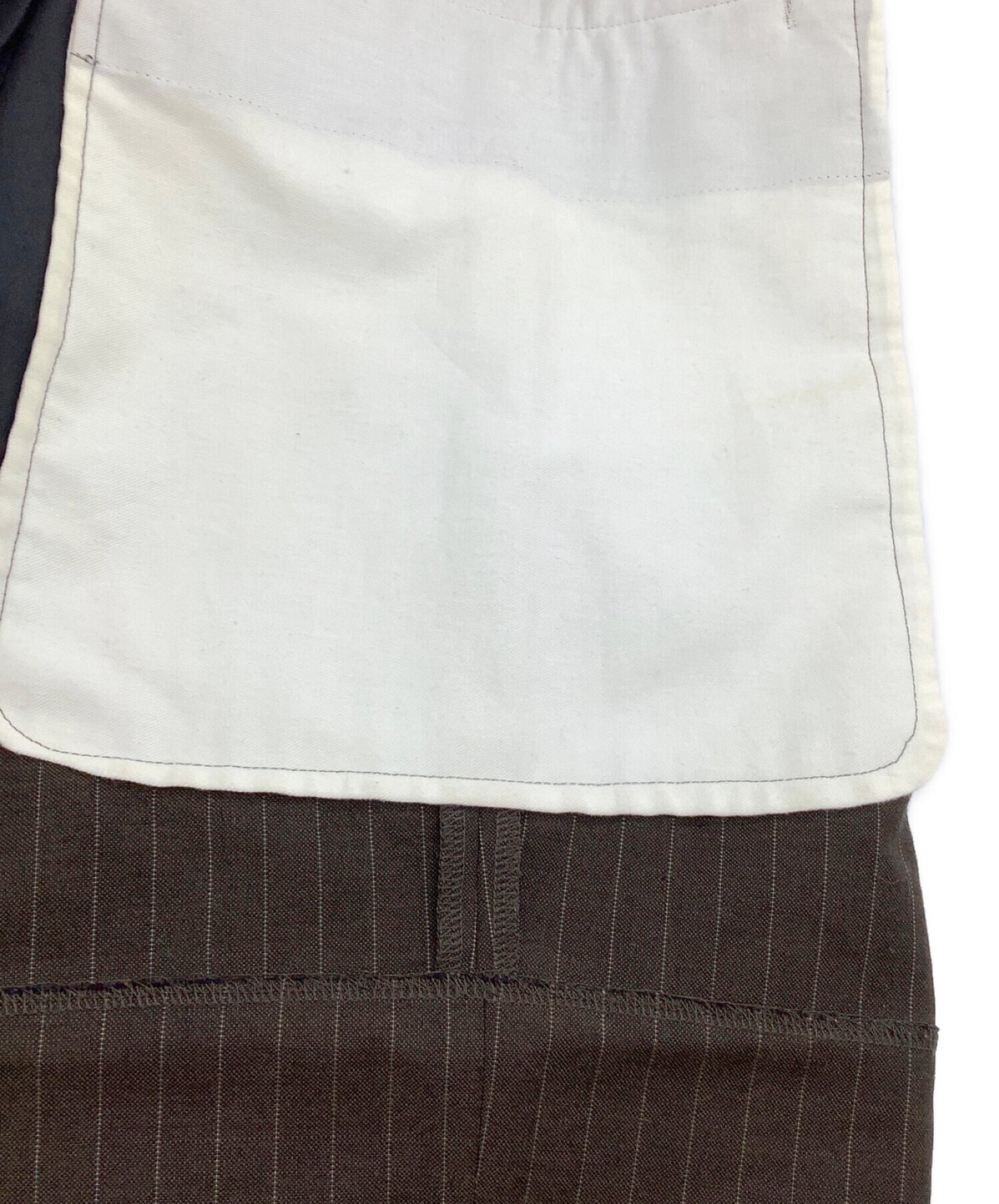 [Pre-owned] COMME des GARCONS HOMME PLUS Cut-off striped salopette pants PO-P019