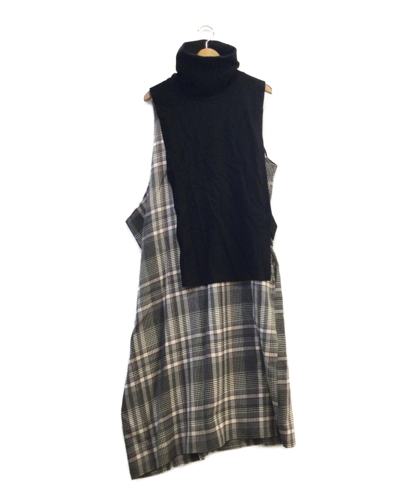 [Pre-owned] Y's Wide Check Sleeveless Dress YC-D06-801