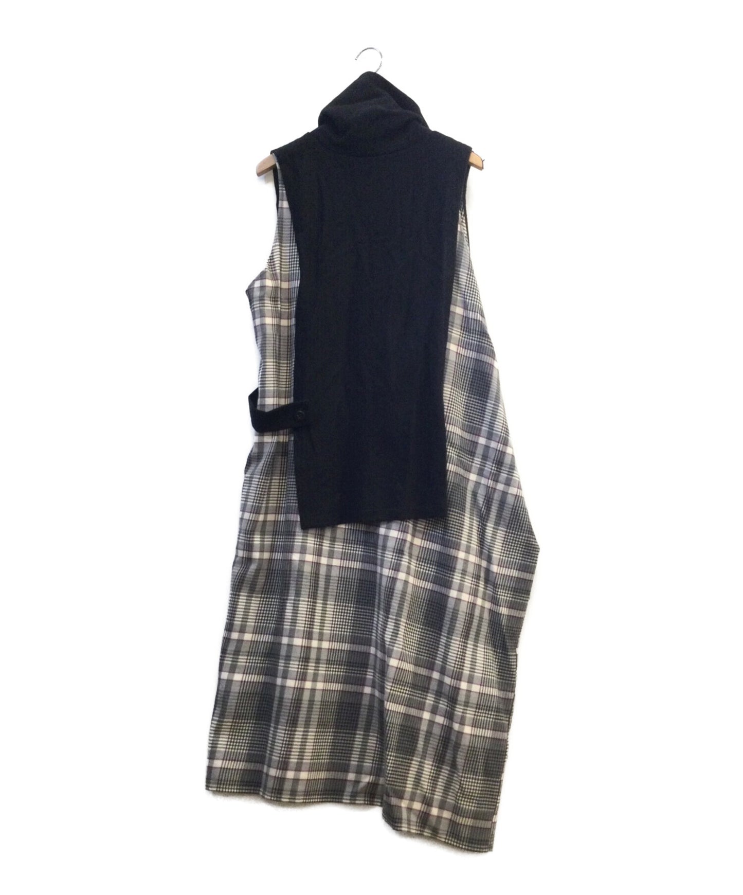 [Pre-owned] Y's Wide Check Sleeveless Dress YC-D06-801