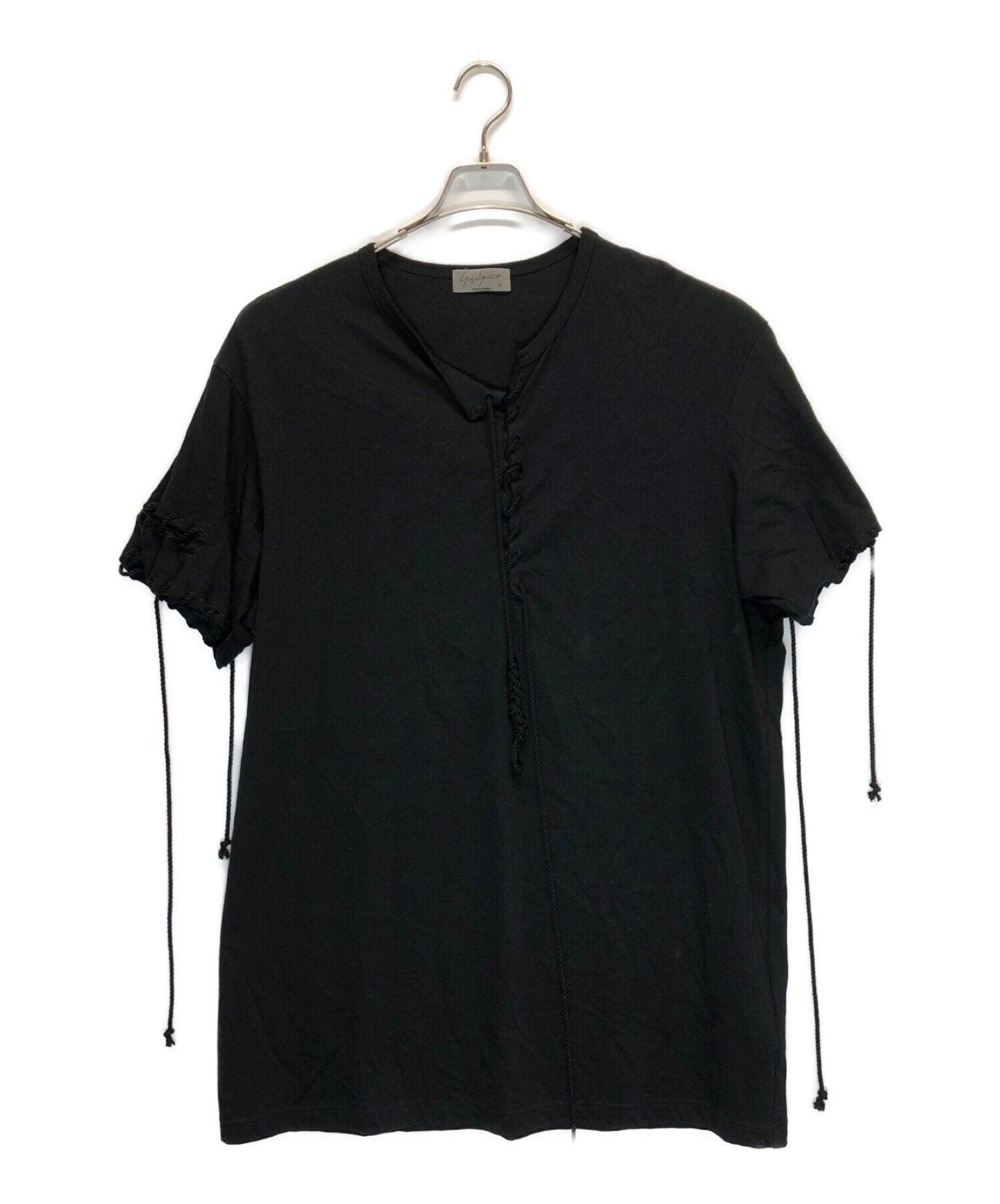 [Pre-owned] YOHJI YAMAMOTO Lace-up Round Neck Short Sleeve T-Shirt HH-T29-083