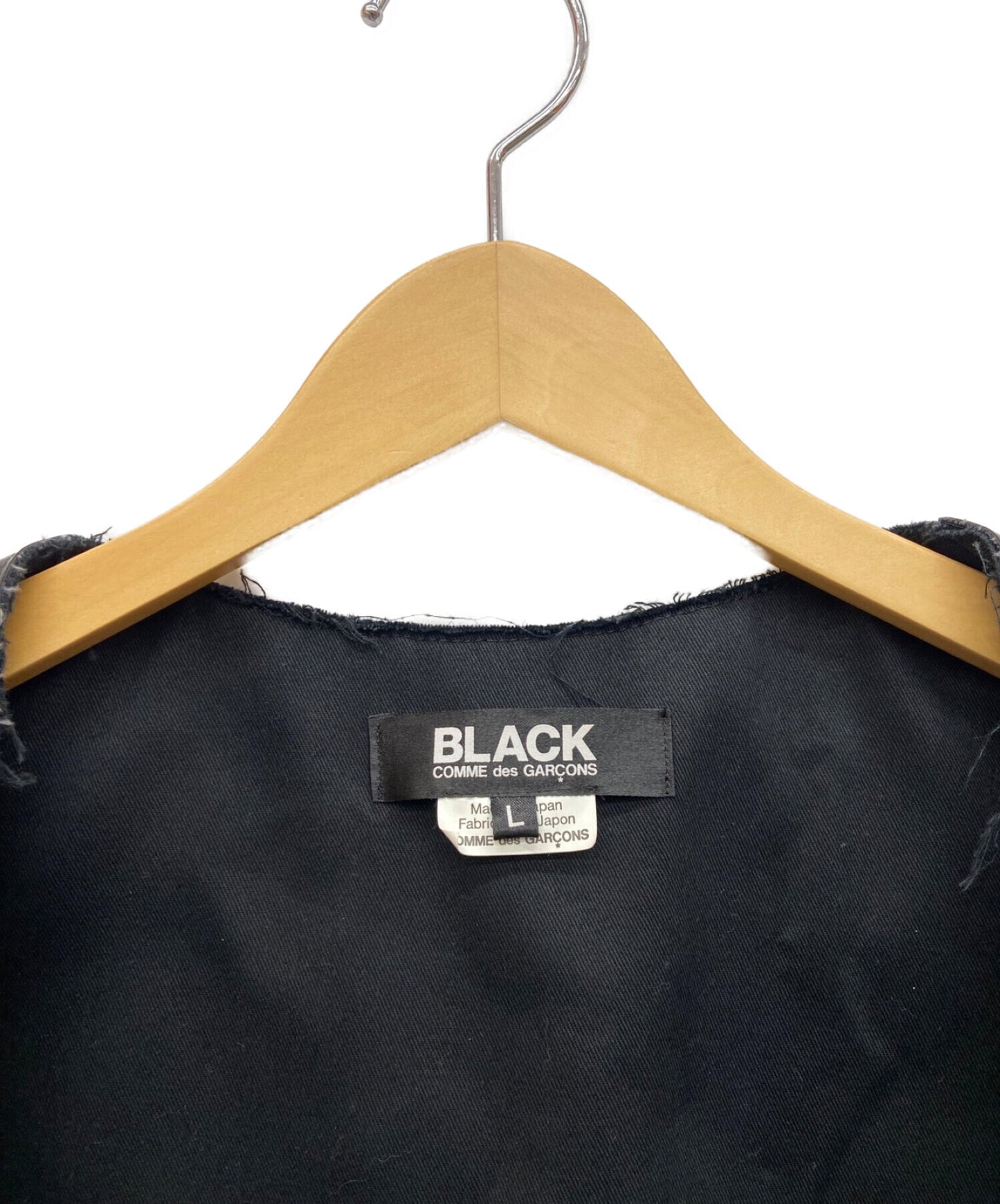 Black Comme des Garcons เสื้อกั๊กหนัง 1D-V001