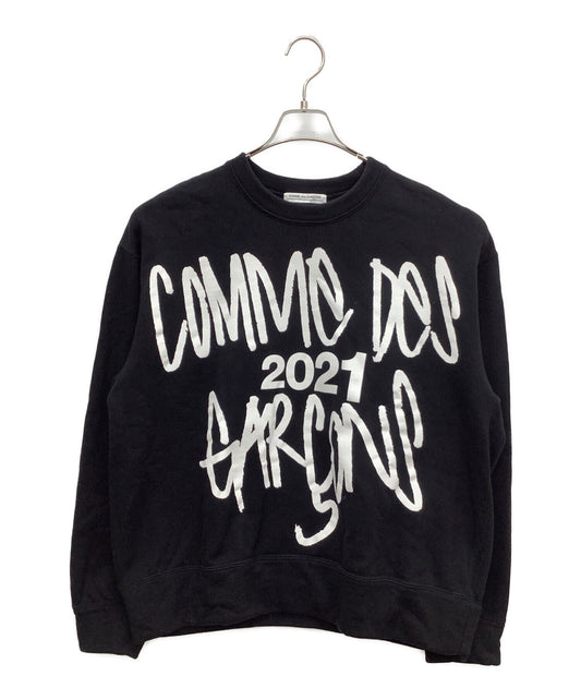 Comme des Garcons โลโก้ลายมือขนาดใหญ่เสื้อยืดขนาดใหญ่ OH-T006