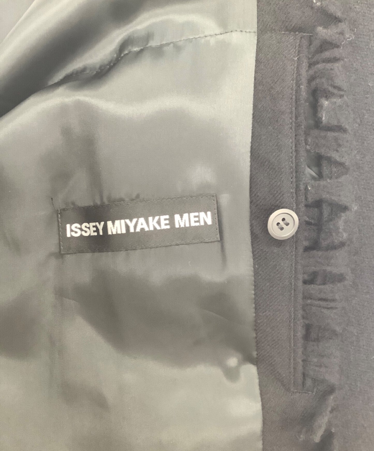 Issey Miyake 남자 19aw 큰 실루엣 프린지 롱 코트 ME93FA148