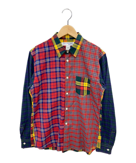 Comme des Garcons เสื้อเชิ้ตตรวจสอบเสื้อเชิ้ต W24916