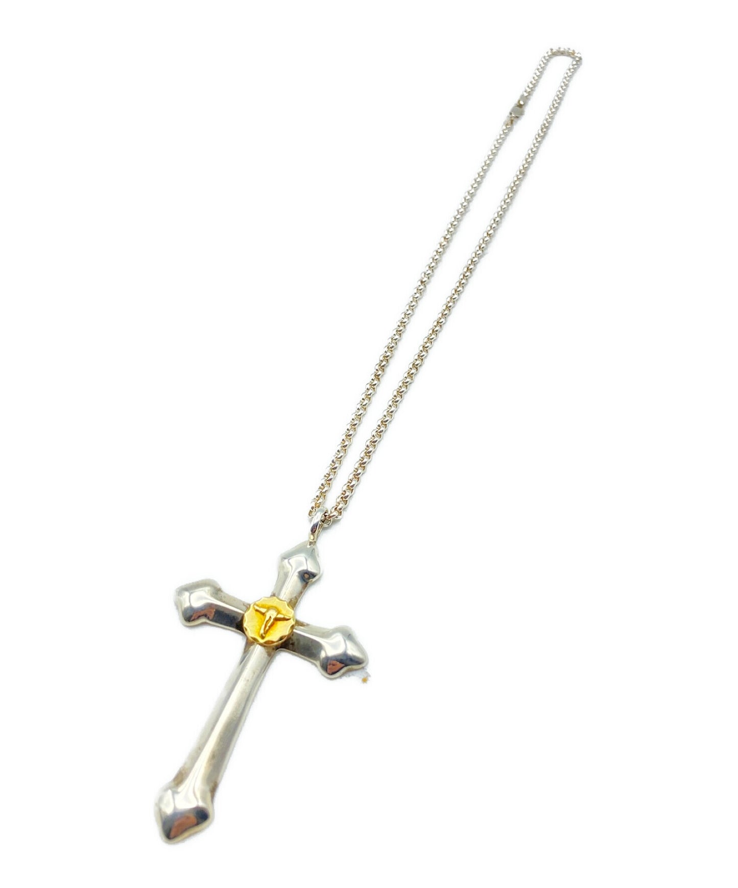 [Pre-owned] Tady & King Large Cross GP Longhorn Metal Necklace Top