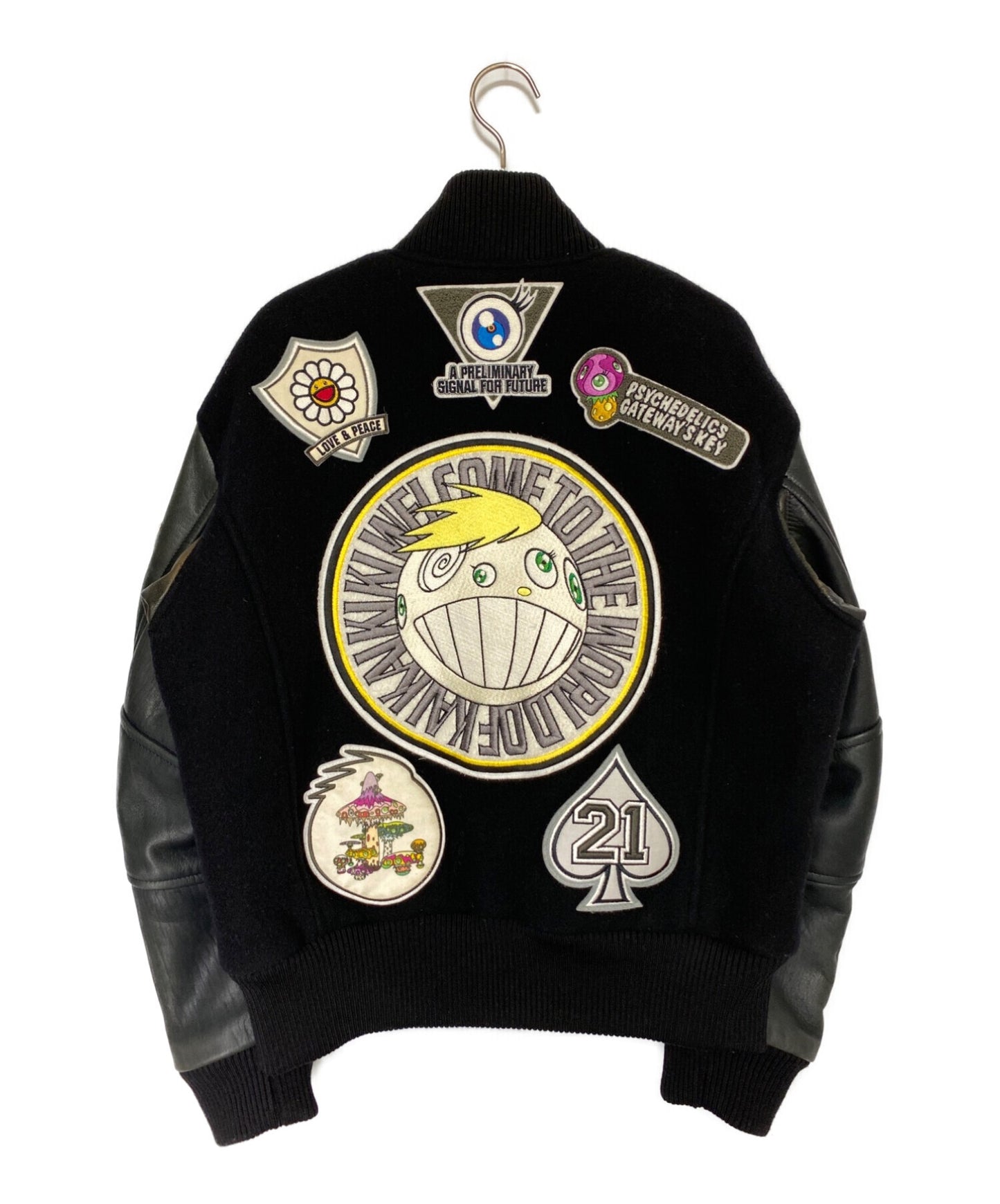 Issey Miyake × Takashi Murakami 02SS Motif Patch Varsity Jacket ME01-FC619