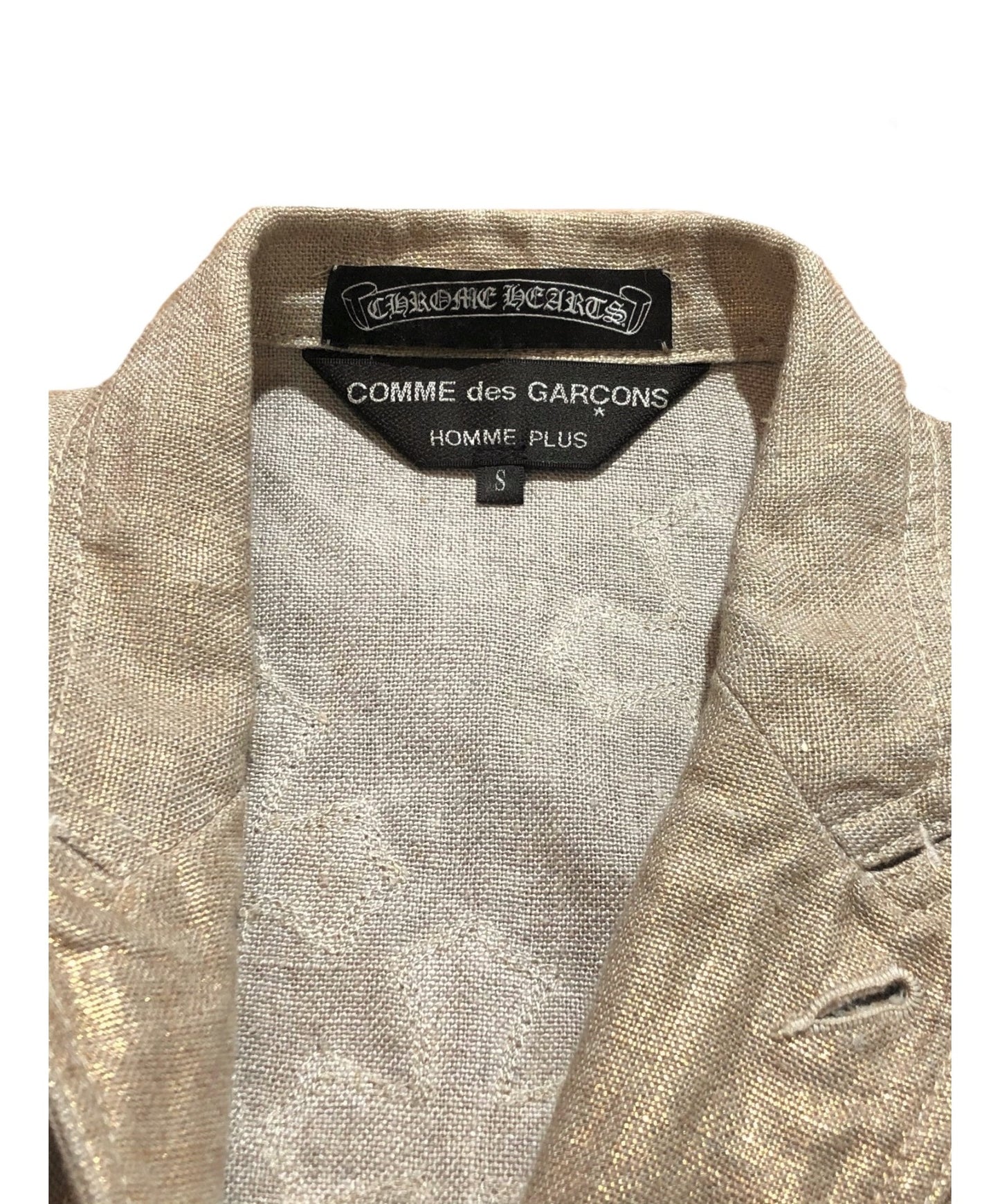 [Pre-owned] COMME des GARCONS HOMME PLUS × Chrome hearts Cross patch linen jacket Very Rare