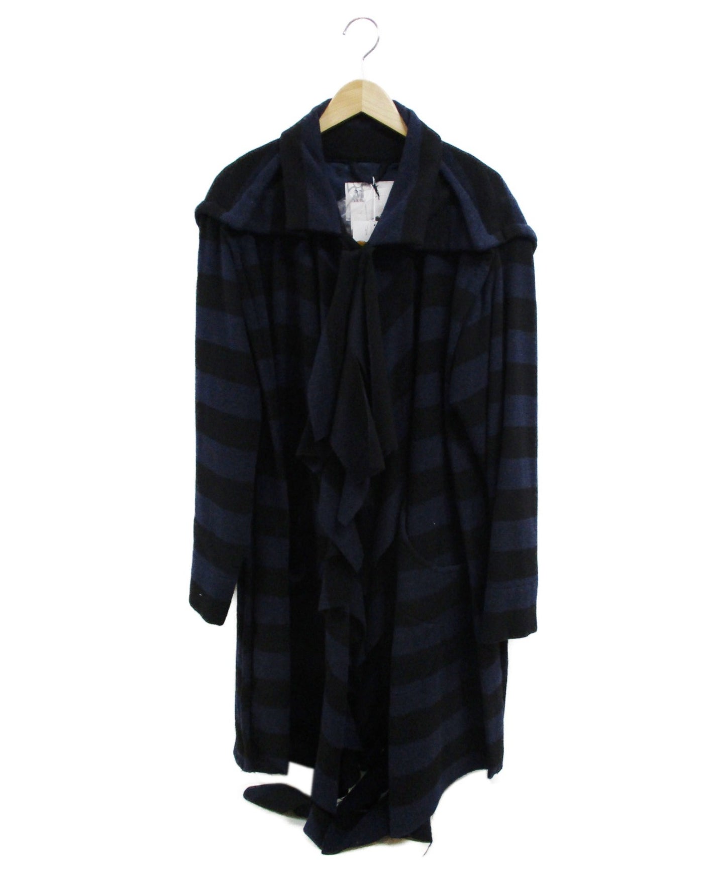 [Pre-owned] Vivienne Westwood Horizontal Striped Ethnic Cape Coat VW-W1-89300