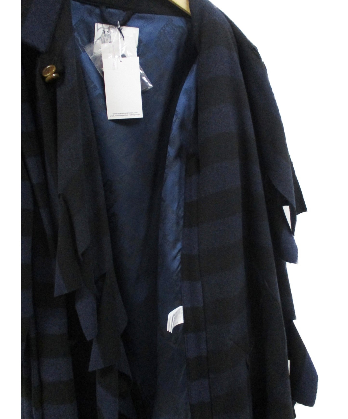 [Pre-owned] Vivienne Westwood Horizontal Striped Ethnic Cape Coat VW-W1-89300