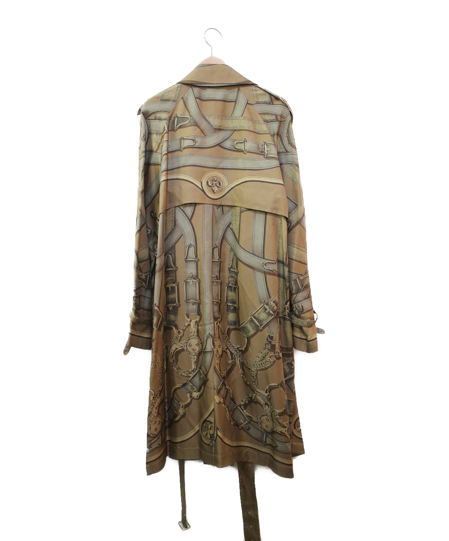 HERMES Silk Trench Coat Hermes Japon Tag