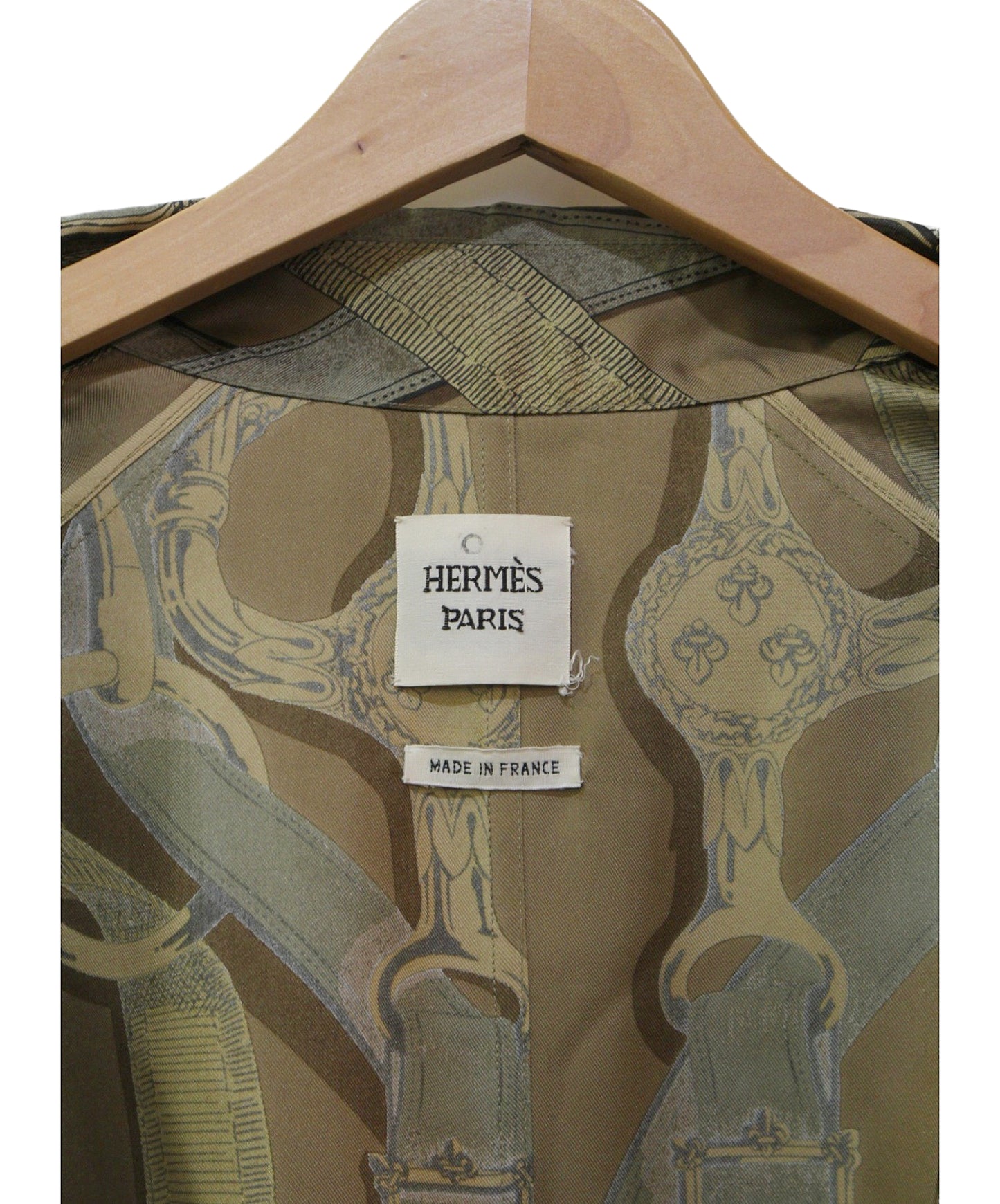 HERMES Silk Trench Coat Hermes Japon Tag