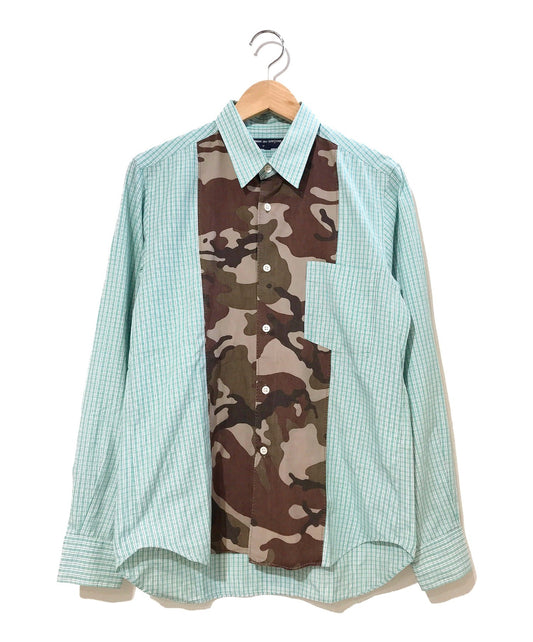 Comme des Garcons Homme Camouflage＆Checked Switching襯衫HI-B003