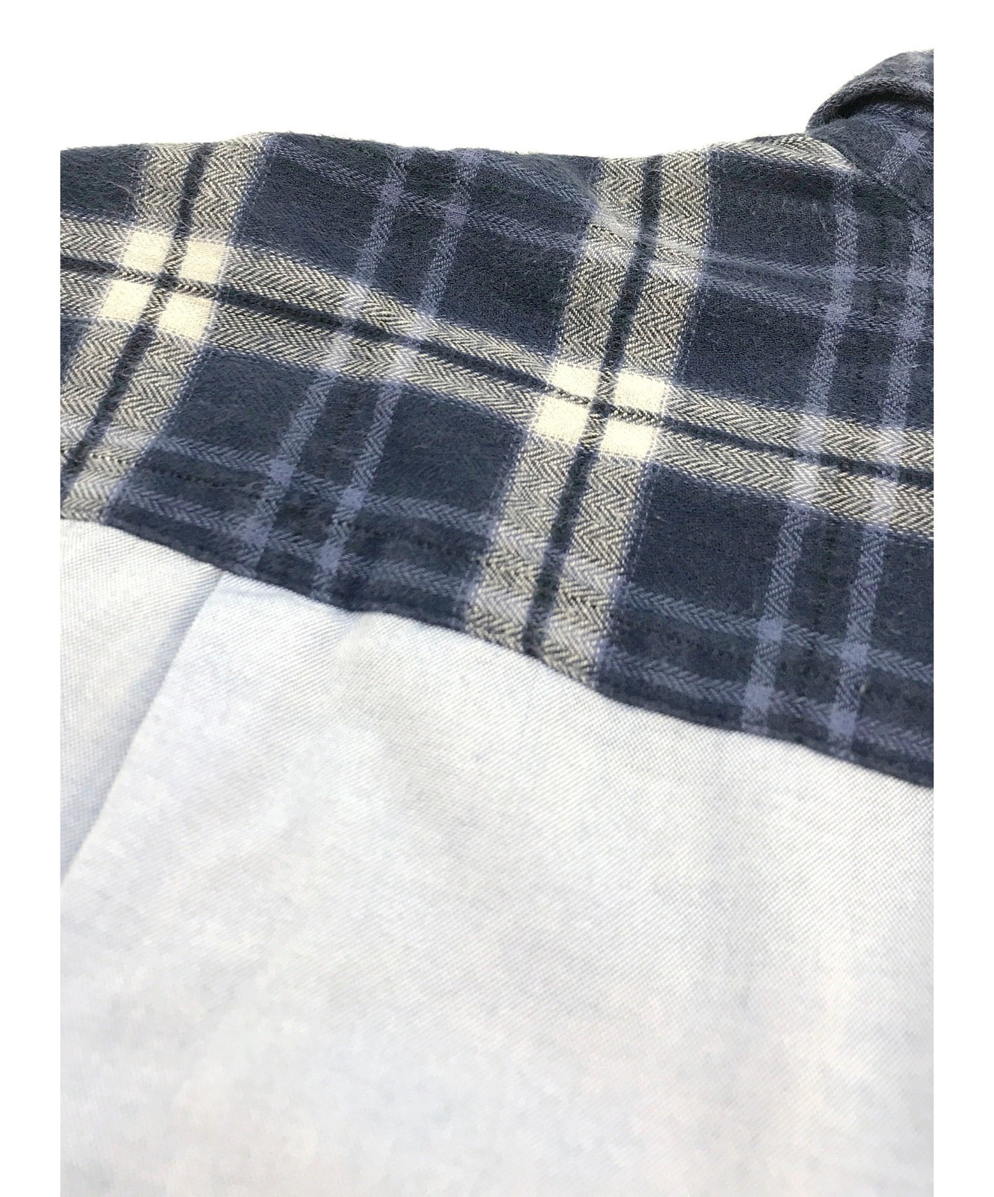 [Pre-owned] COMME des GARCONS HOMME Checked flannel and oxford switch shirt HE-B125