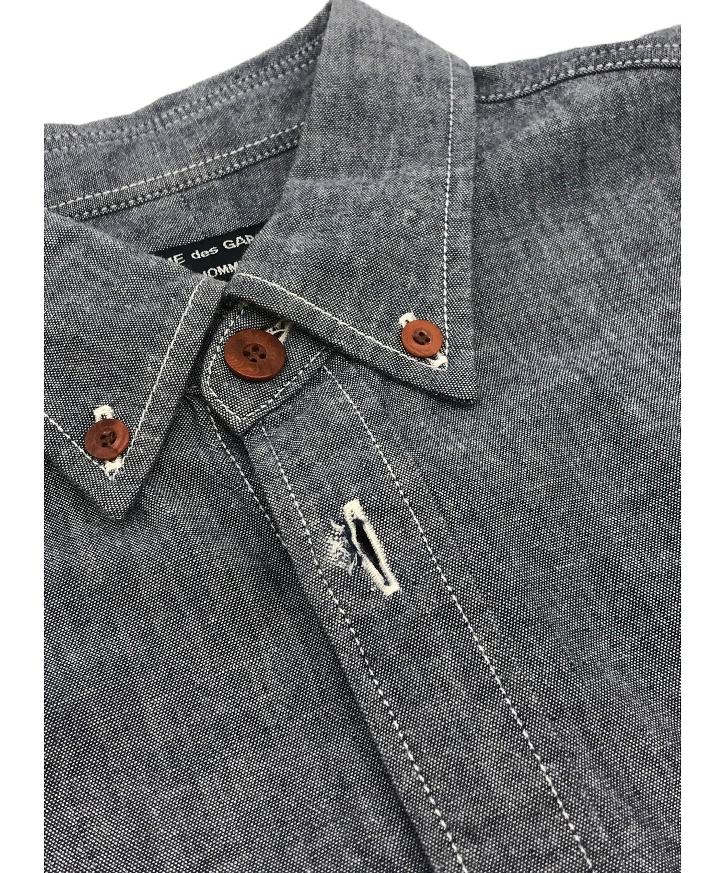 Comme des Garcons Homme 버튼 다운 Chambray 셔츠 HJ-B002