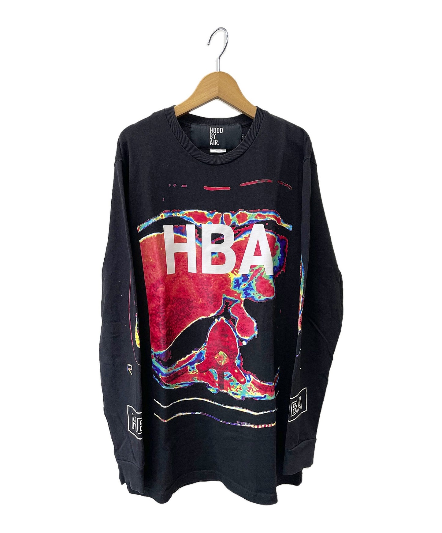 [Pre-owned] Hood By Air Black Monitor Sleeve T-Shirt