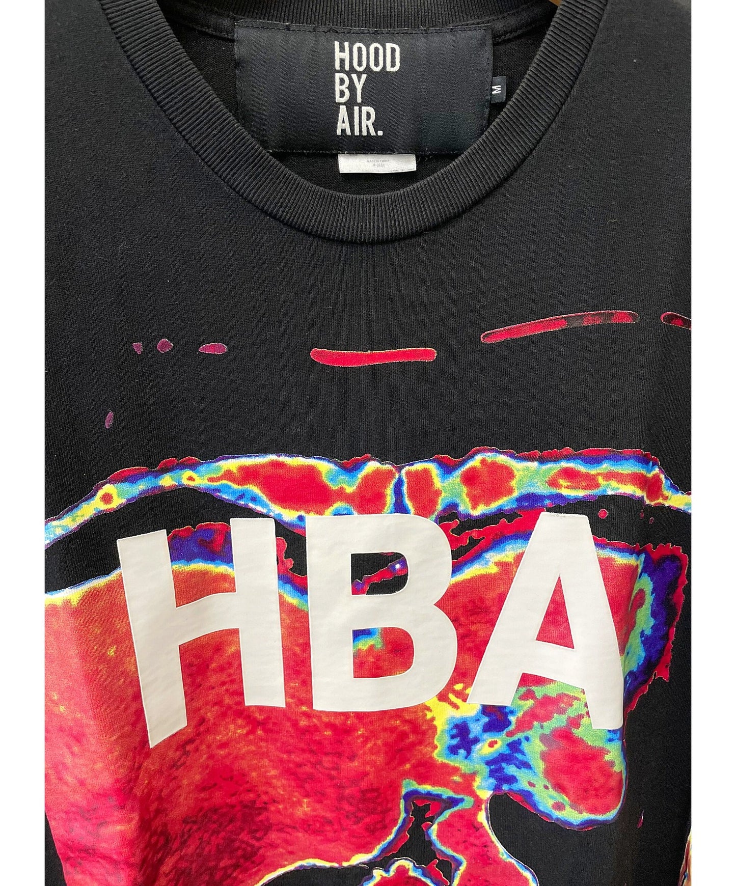 [Pre-owned] Hood By Air Black Monitor Sleeve T-Shirt