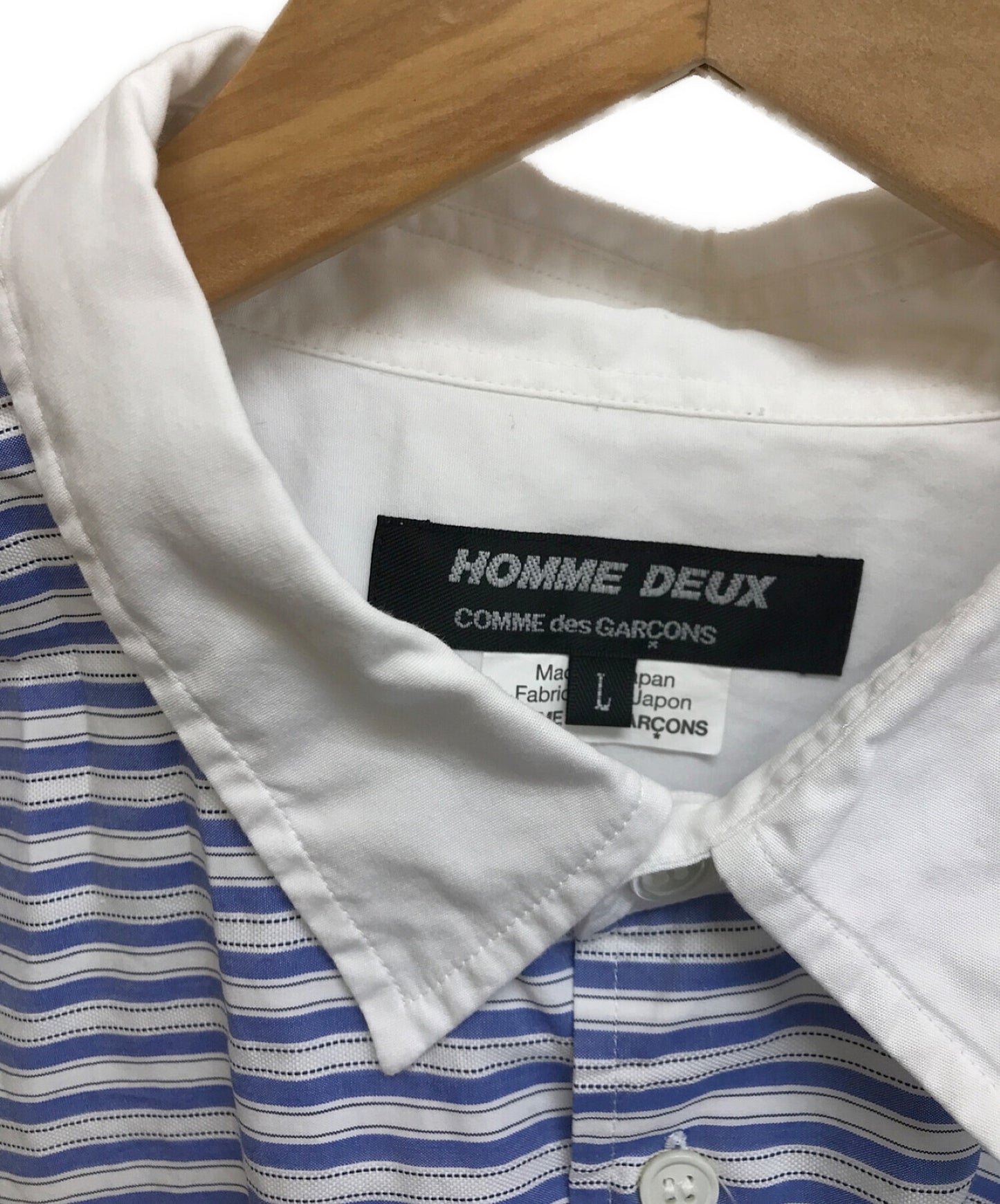 Comme des Garcons Homme Deux 스트라이프 Topstripe 셔츠 do-b053