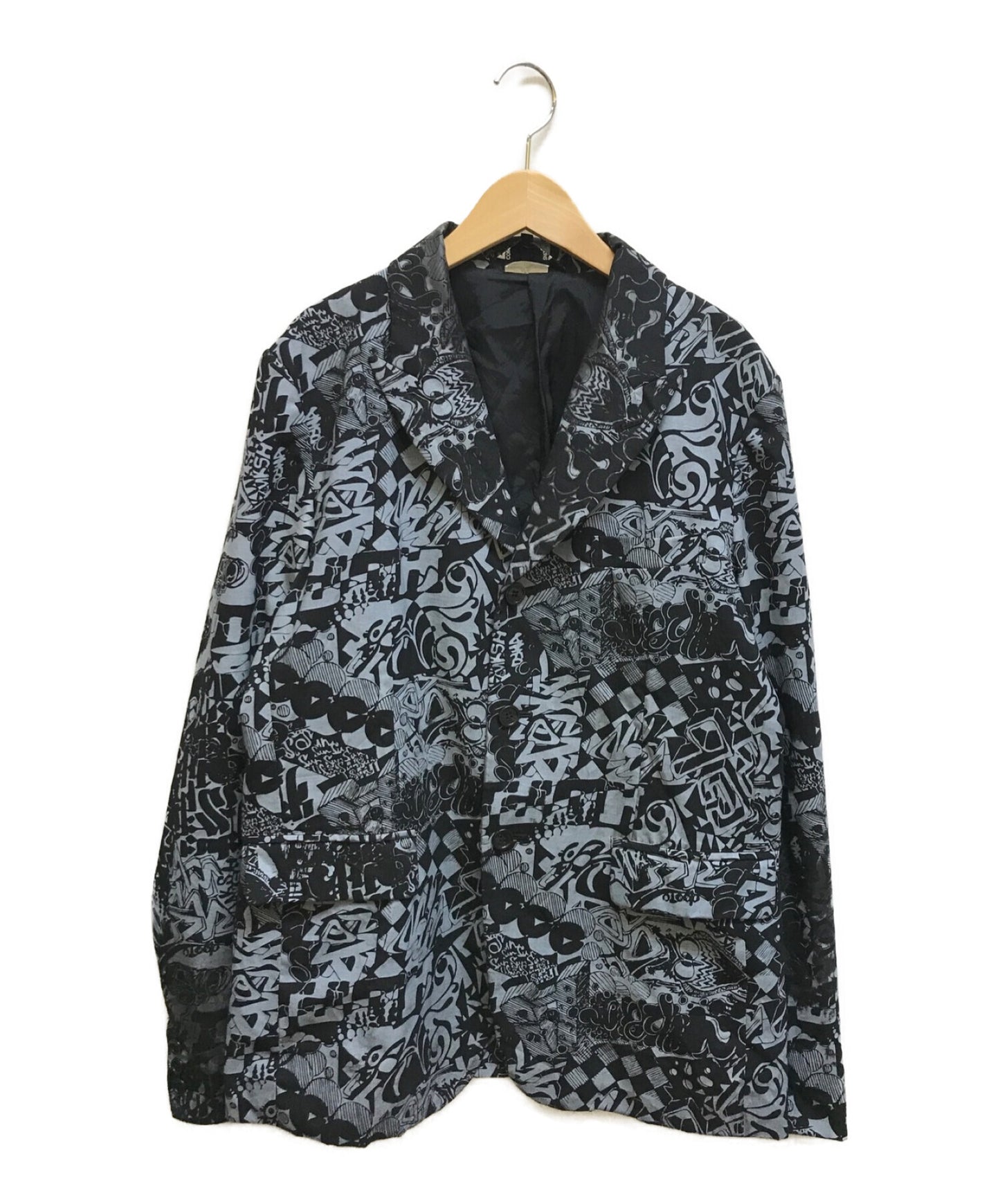 [Pre-owned] BLACK COMME des GARCONS Peaked lapel all-over print 3B jacket 1D-J033