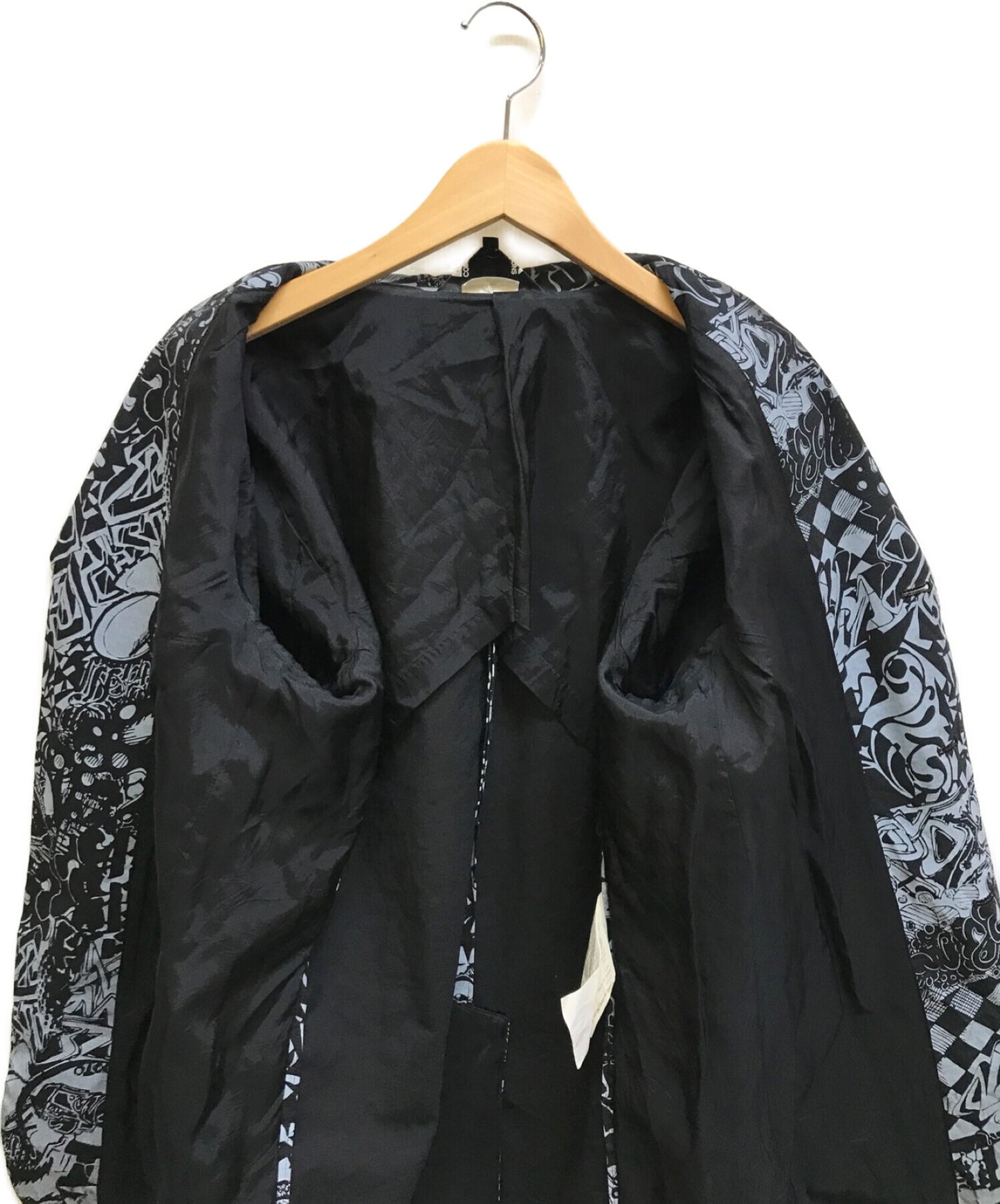 [Pre-owned] BLACK COMME des GARCONS Peaked lapel all-over print 3B jacket 1D-J033